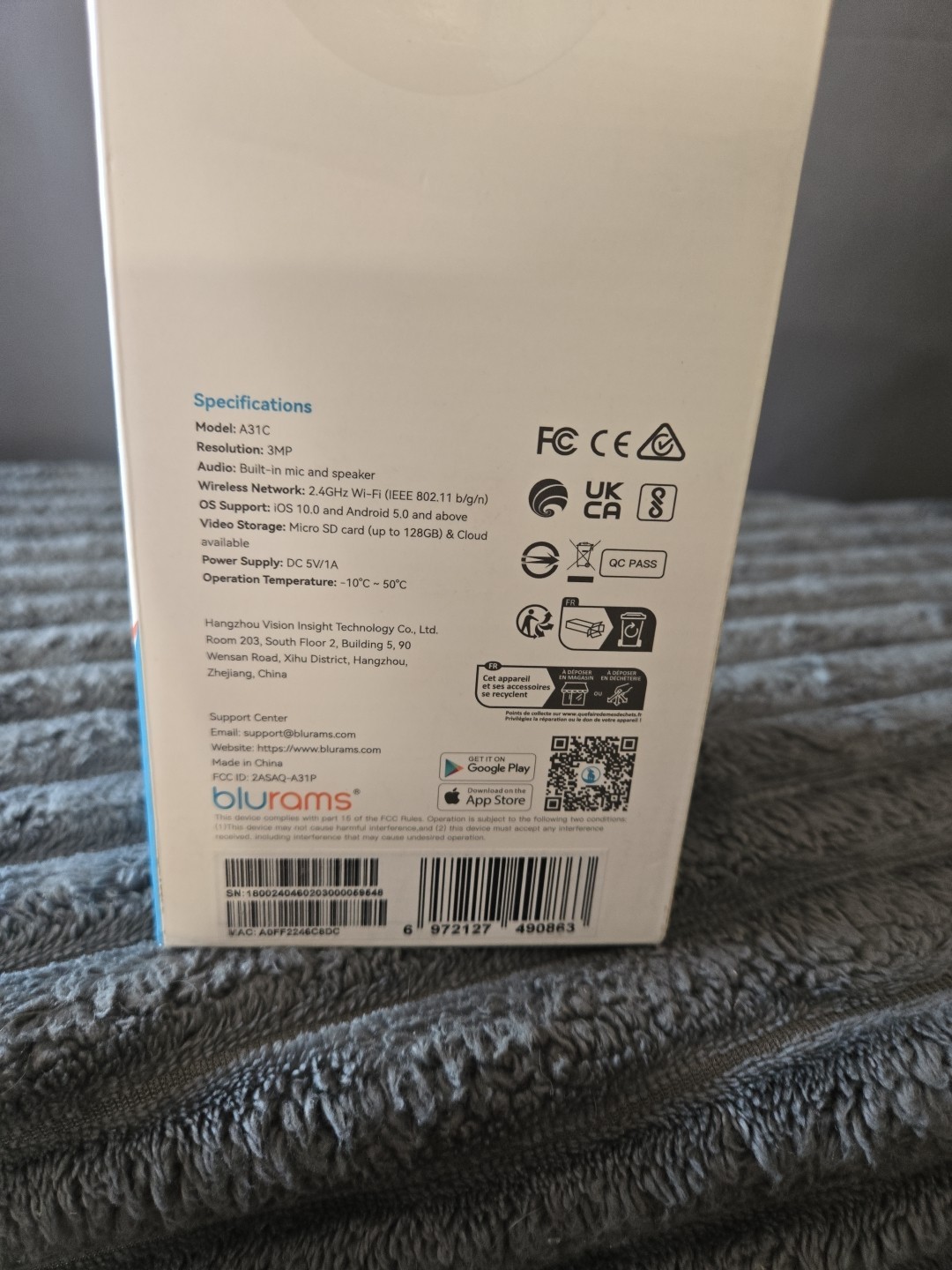 Blurams 2K Home Security Security Camera Works with Alexa & Google Assistant…
