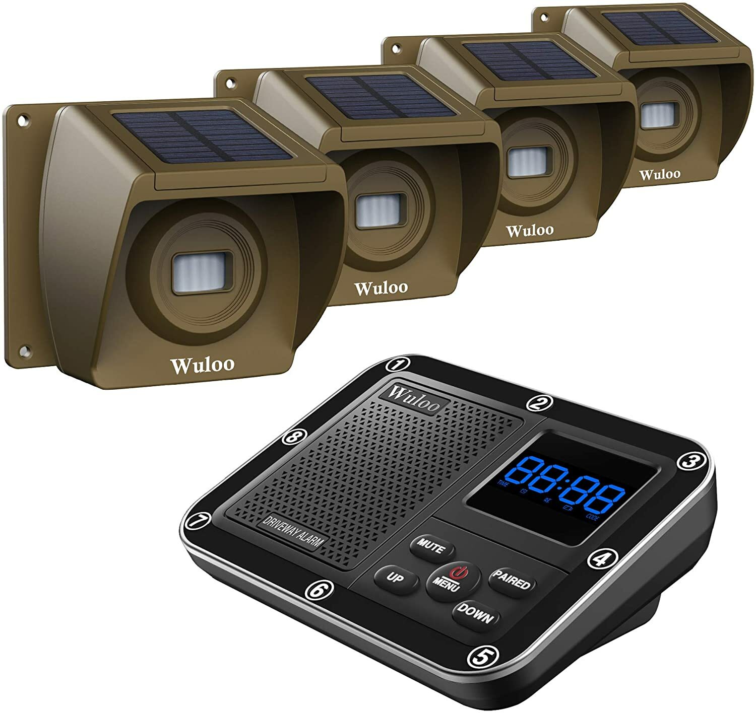 Wireless Solar Driveway Alarms 500m Range Motion Sensors for Home Yard Outsite