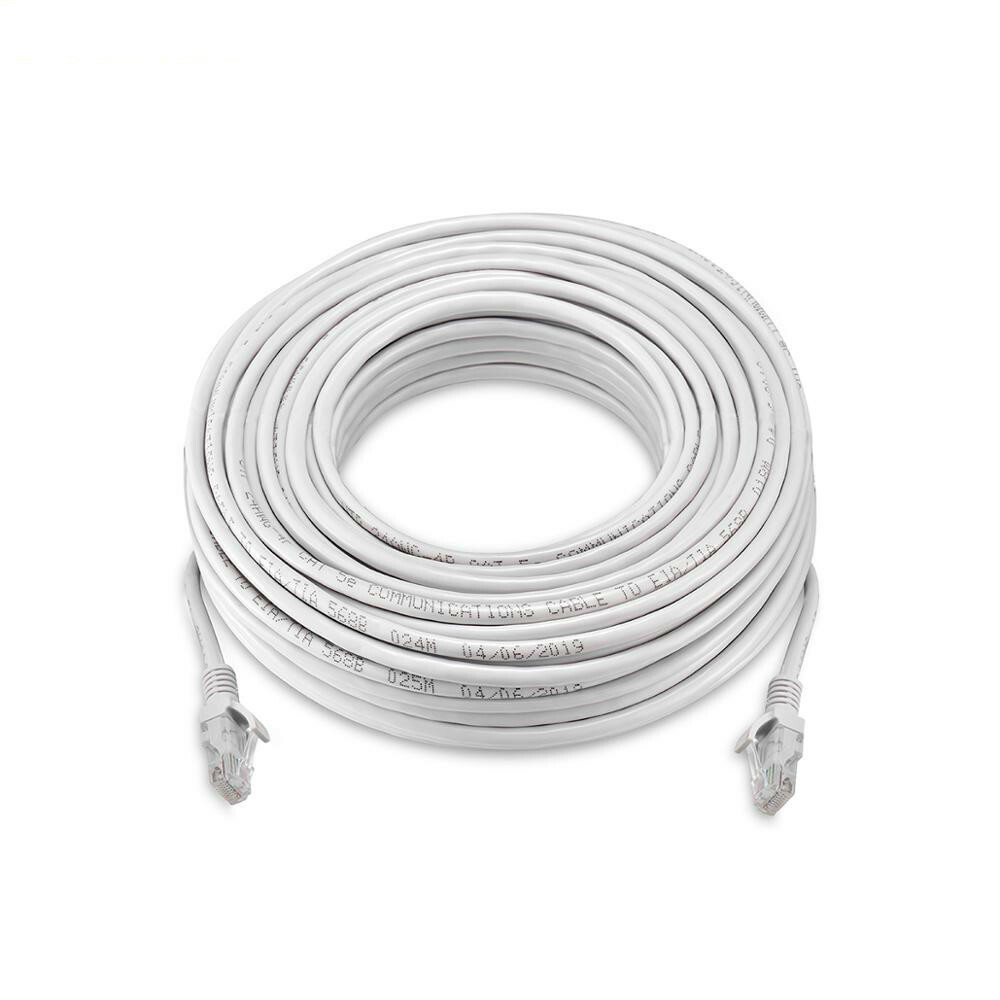 164FT 50M Cat5E PoE IP Camera NVR Ethernet Cable Outdoor RJ45 Jacks Cord Wire