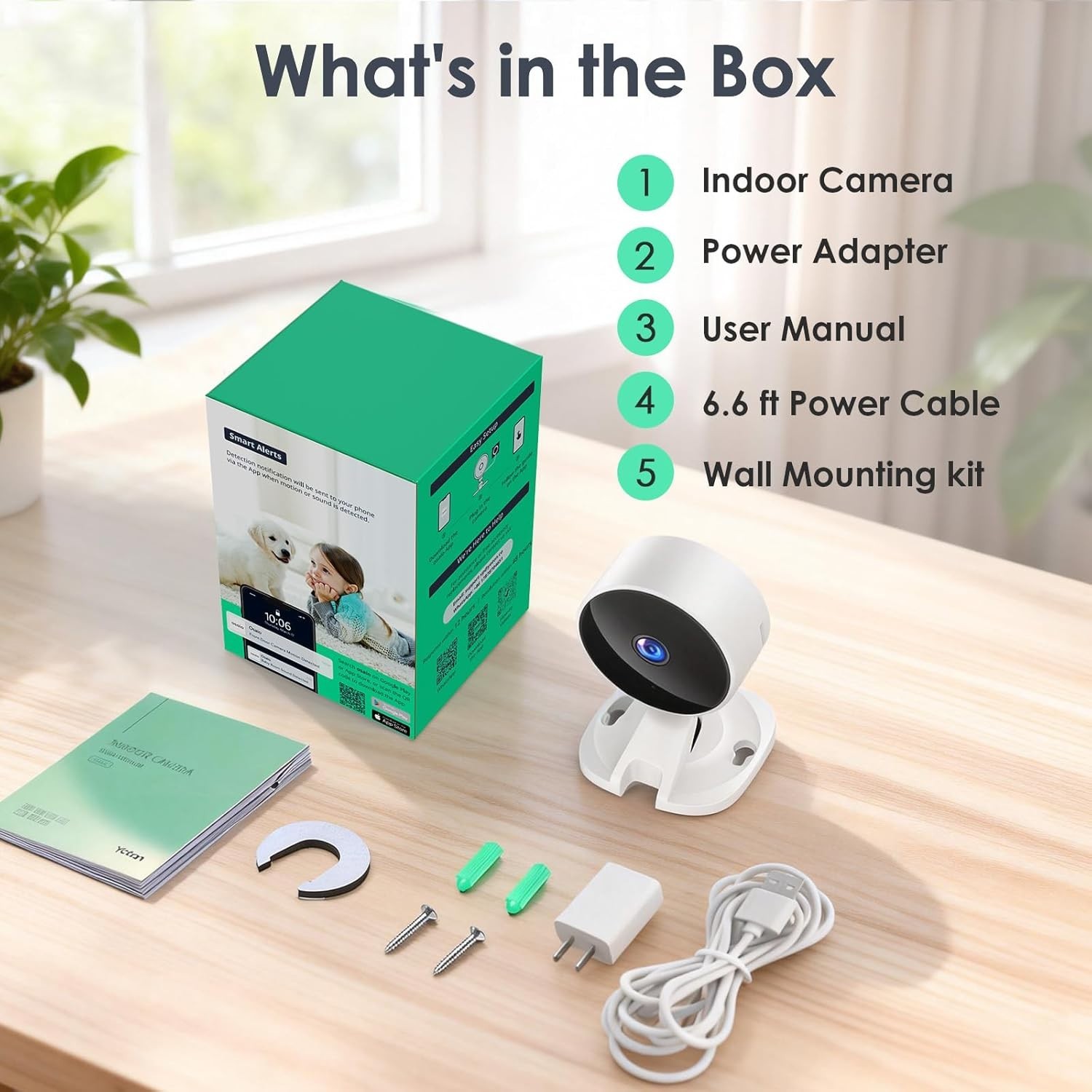 Portable Indoor Security Cameras with 1080p Video, 2-Way Talk & Motion Alerts