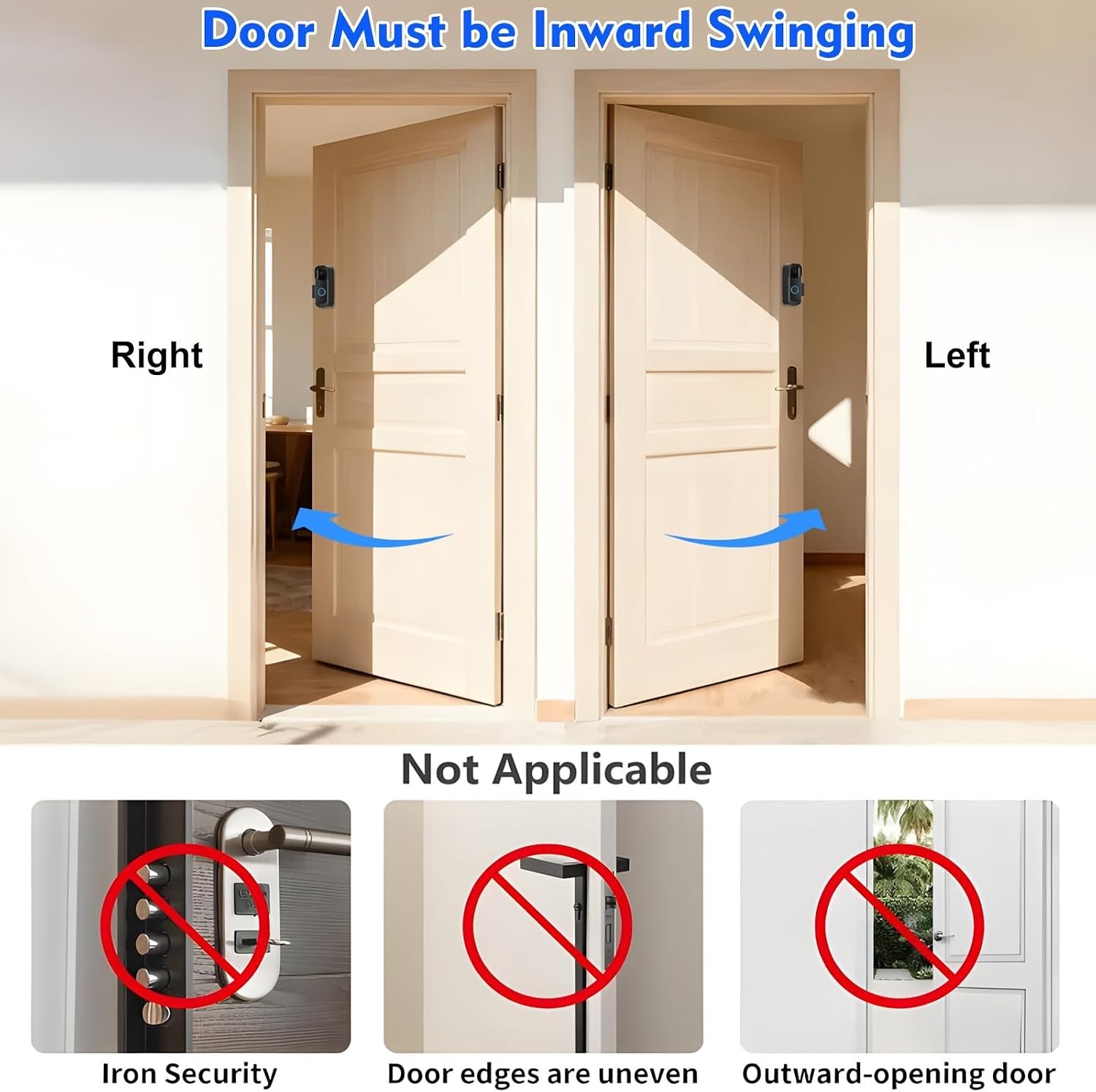 Black Anti-Theft Blink Doorbell Mount – Easy to Install, Weather-Resistant