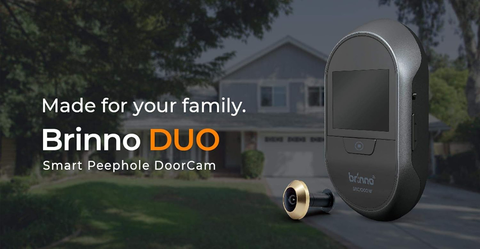 Duo Front Door Peephole Camera SHC1000W – Smart Home Security System with Mobile