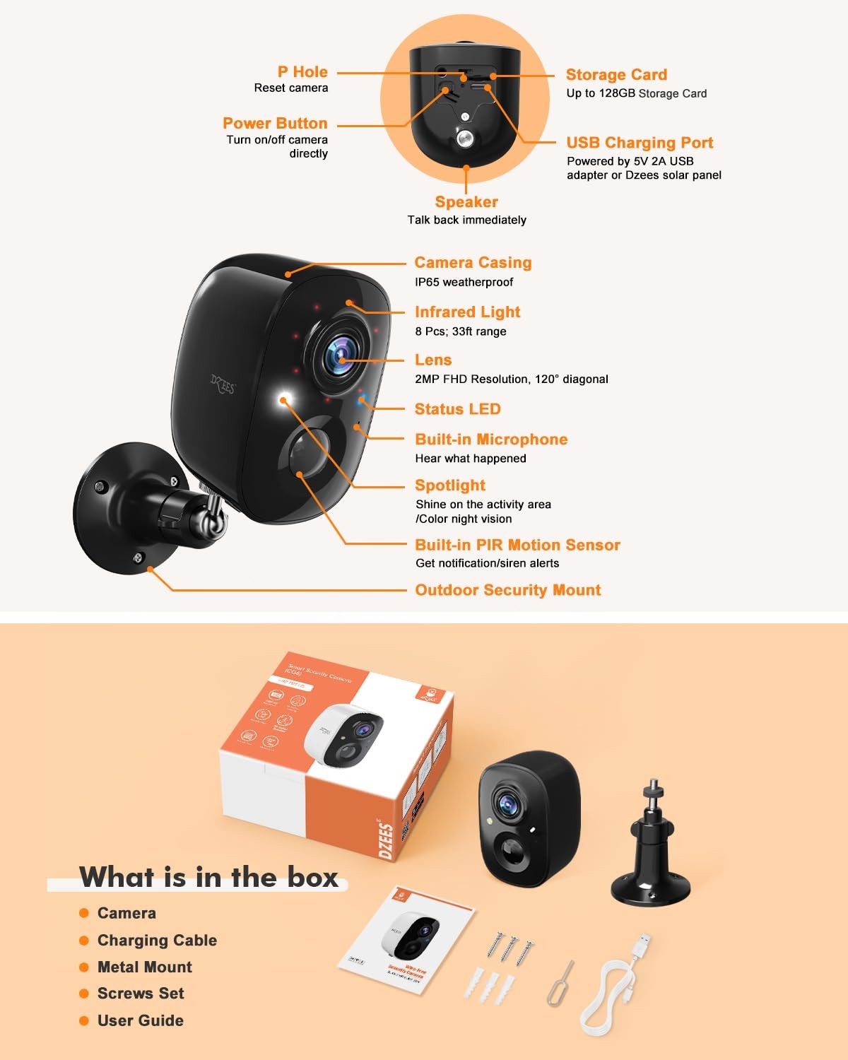 Security Camera Outdoor Wireless – Upgrade 2K 3MP Battery Powered WiFi Outdoo…