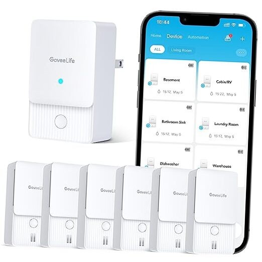 WiFi Water Leak Detector 2 for Home, Smart Water Ieak 1 gateway + 6 sensor