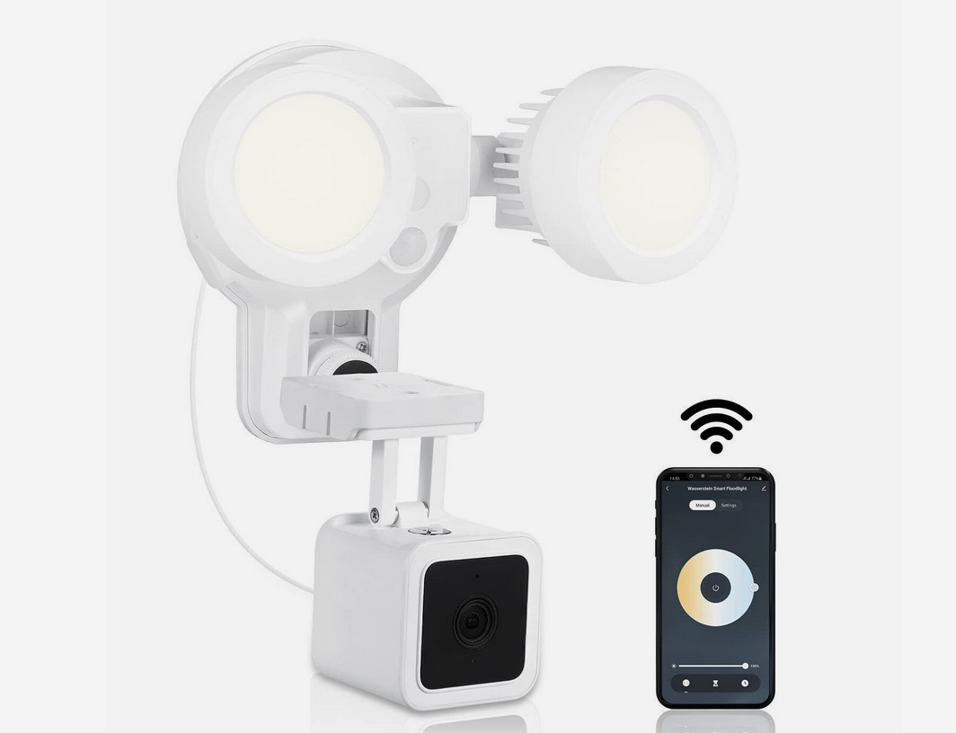 3-in-1 SmartCam Floodlight Charger Mount for SimpliSafe Noorio B210 Wyze