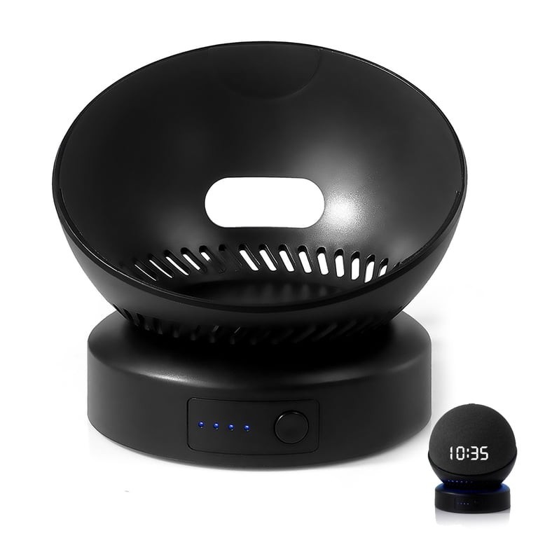 Battery Base for Echo Dot 4th/5th Gen, Rechargeable Power Bank, 5200mAh, Black