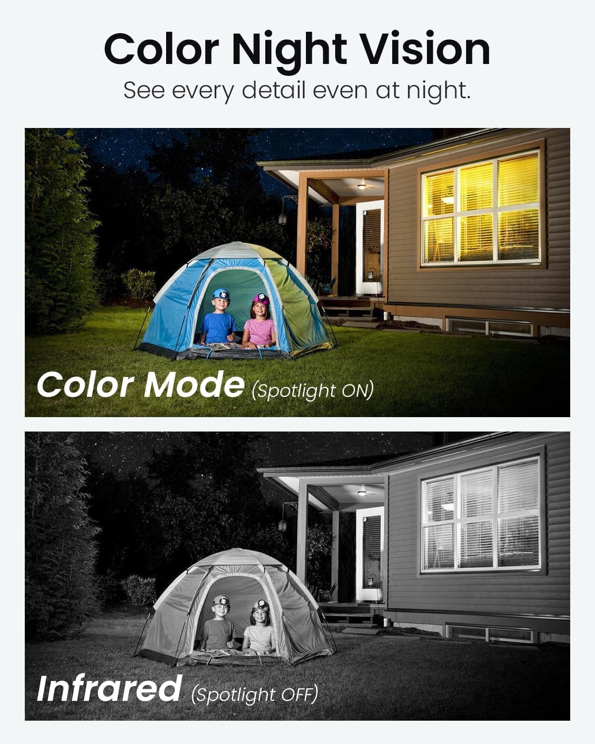 DEKCO 2K Outdoor WiFi Security Camera, Plug-in Pan-Tilt Dome | App viewing, m…