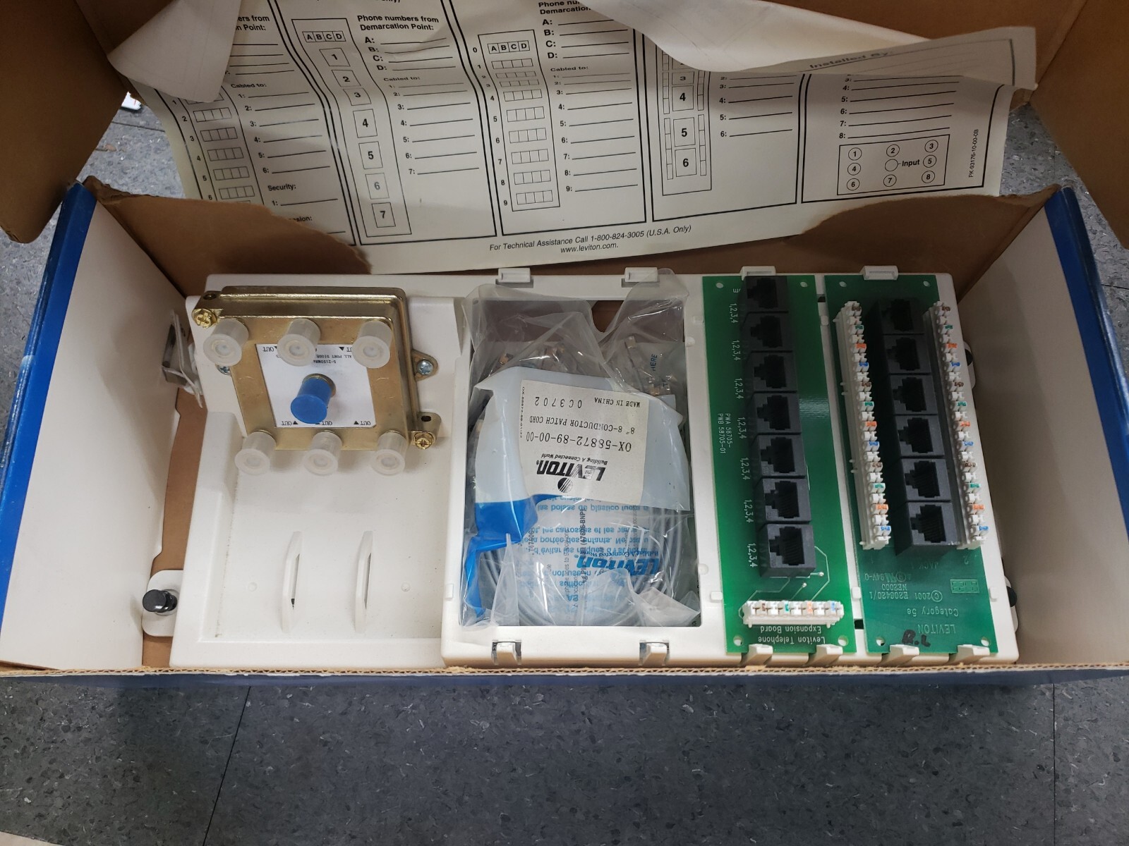 Leviton Basic Home Networking Plus Panel (47606-BNP) Cat 5 Cable Telephone