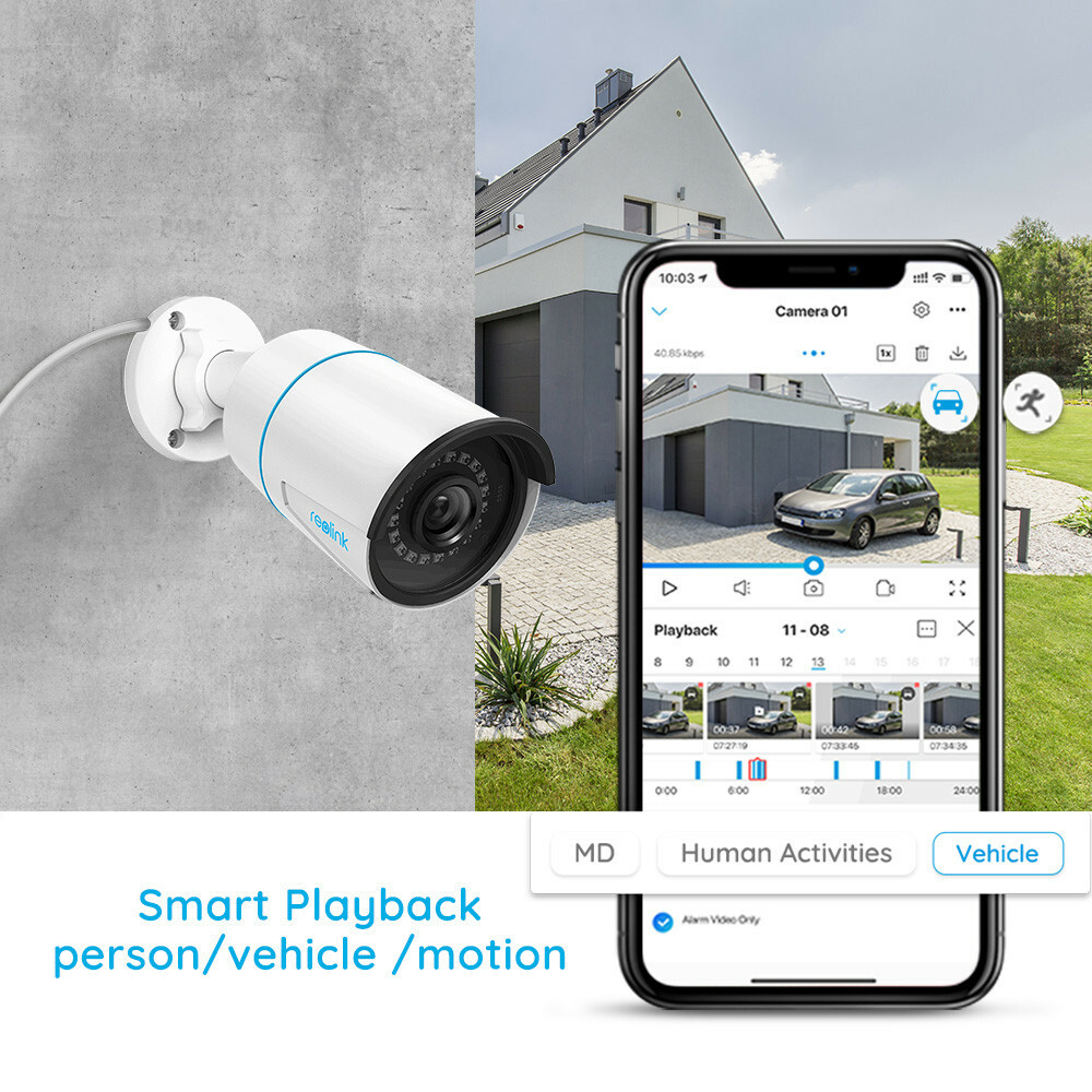 Reolink 5MP POE Security Camera System 8CH NVR Smart Detection Night Vision