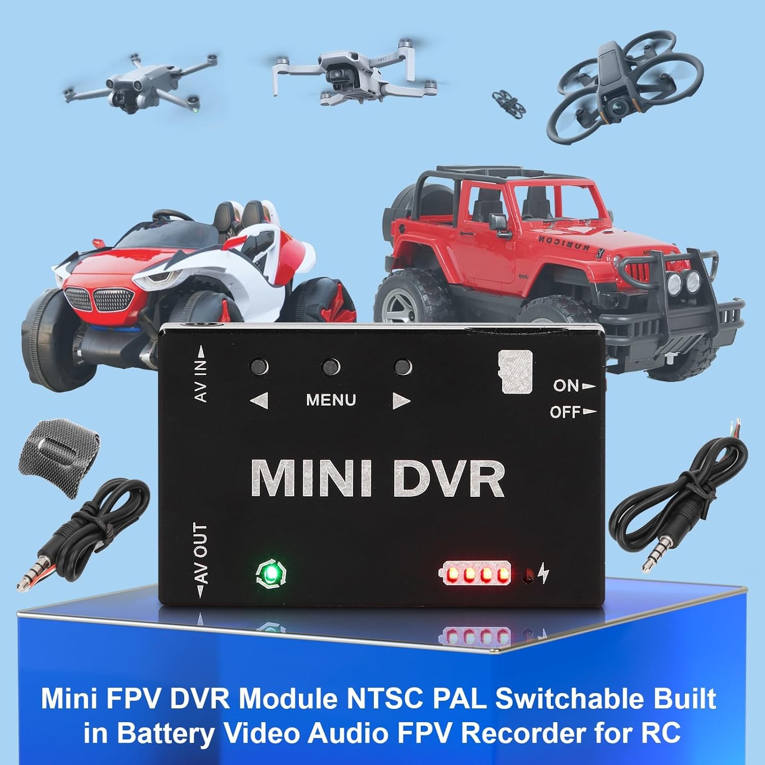 Mini DVR 5.8G-FPV Video Recorder Module CVBS Signal Input Support 32GB TF Card