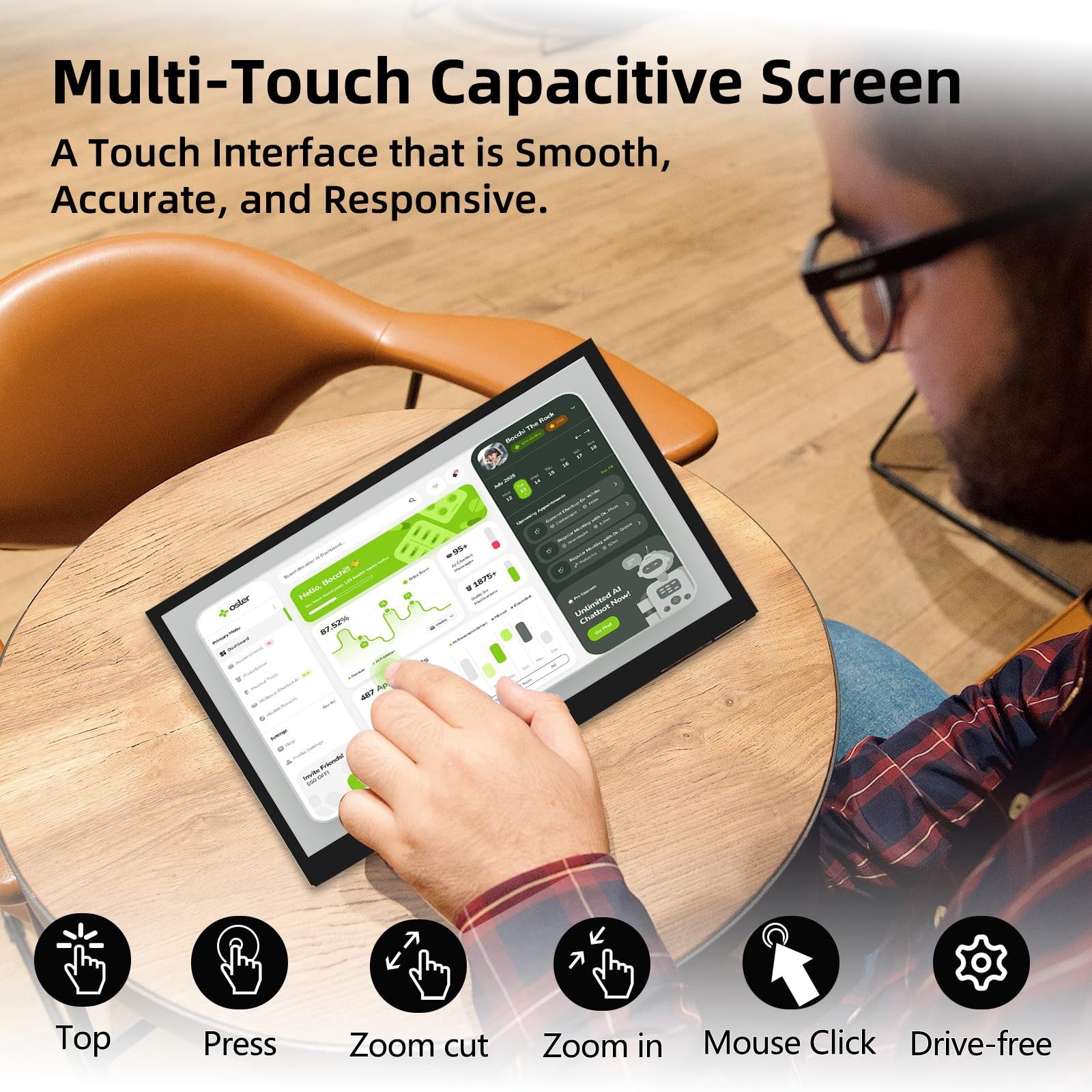 Ipistbit Raspberry Pi Screen 10.1 Inch Touchscreen Monitor Ips 1024600 Dual