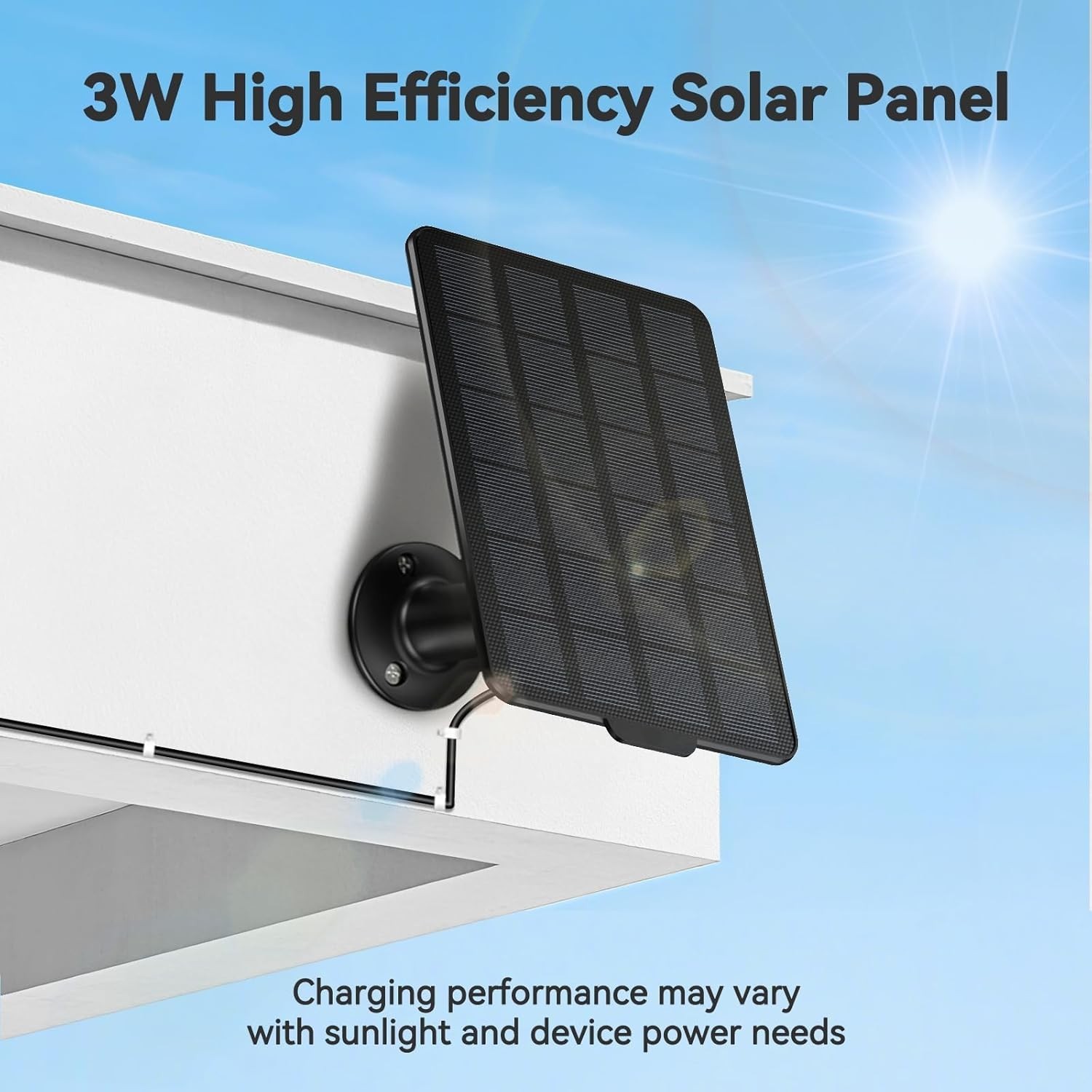 Durable 3W Solar Panel with Waterproof Design – Perfect for Outdoor Cameras
