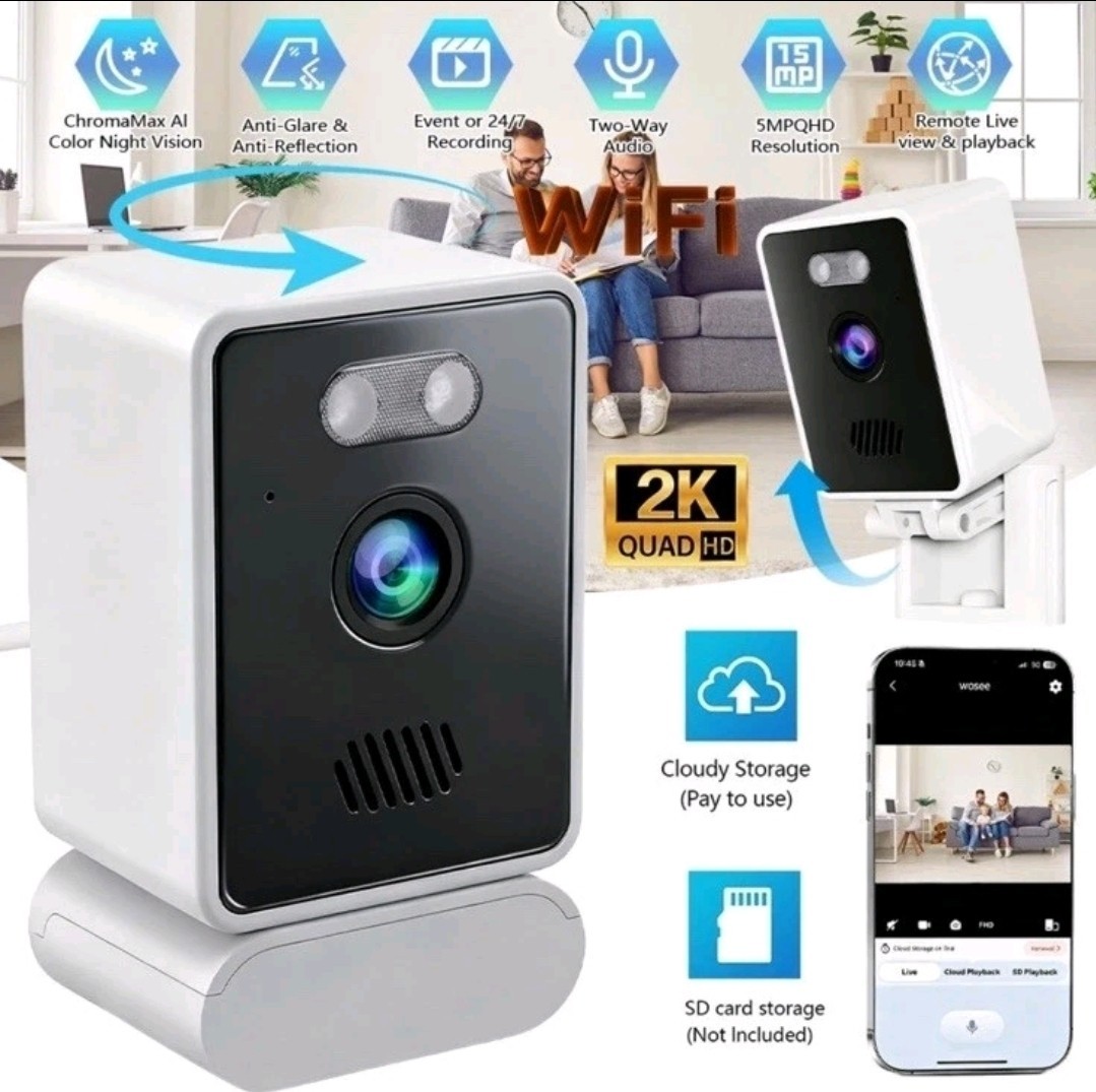 HD WiFi Security Camera Indoor Motion Detection Audio Cloud Storage New In Box