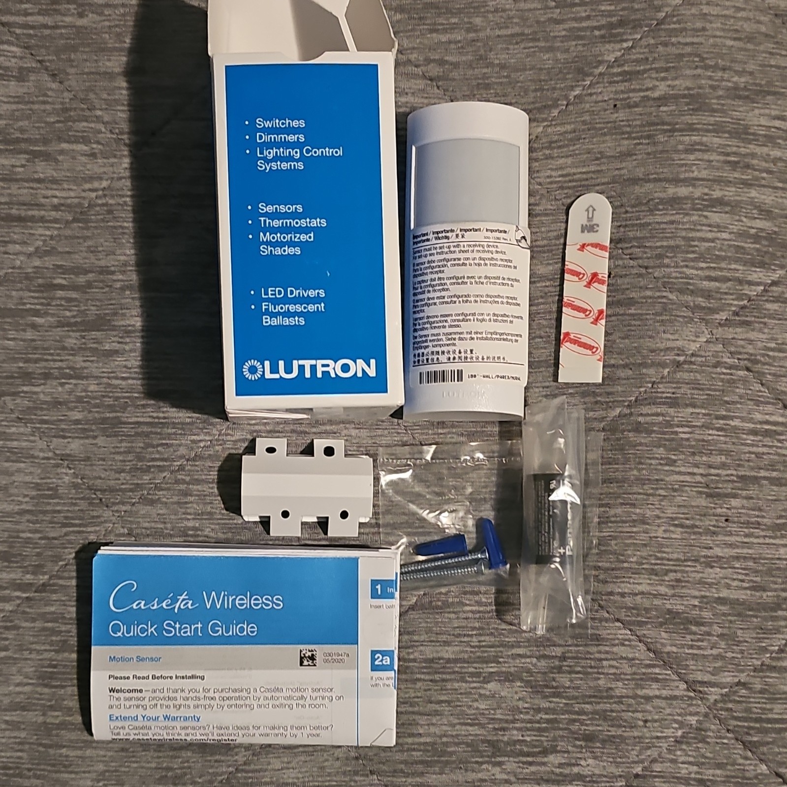 Lutron Caséta Wireless Wall-Mount Occupancy/Vacancy Sensor, Battery, White