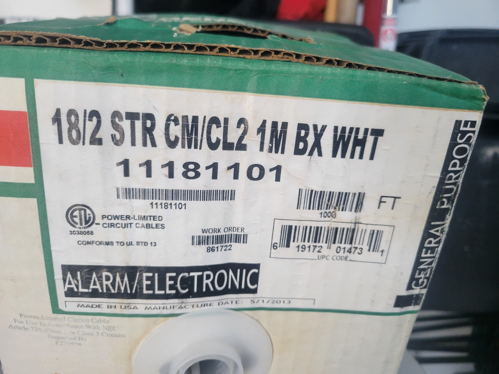 Genesis Low Voltage Cable (Honeywell) 11181101 28/2 STR CM/CL2 1M BX WHT