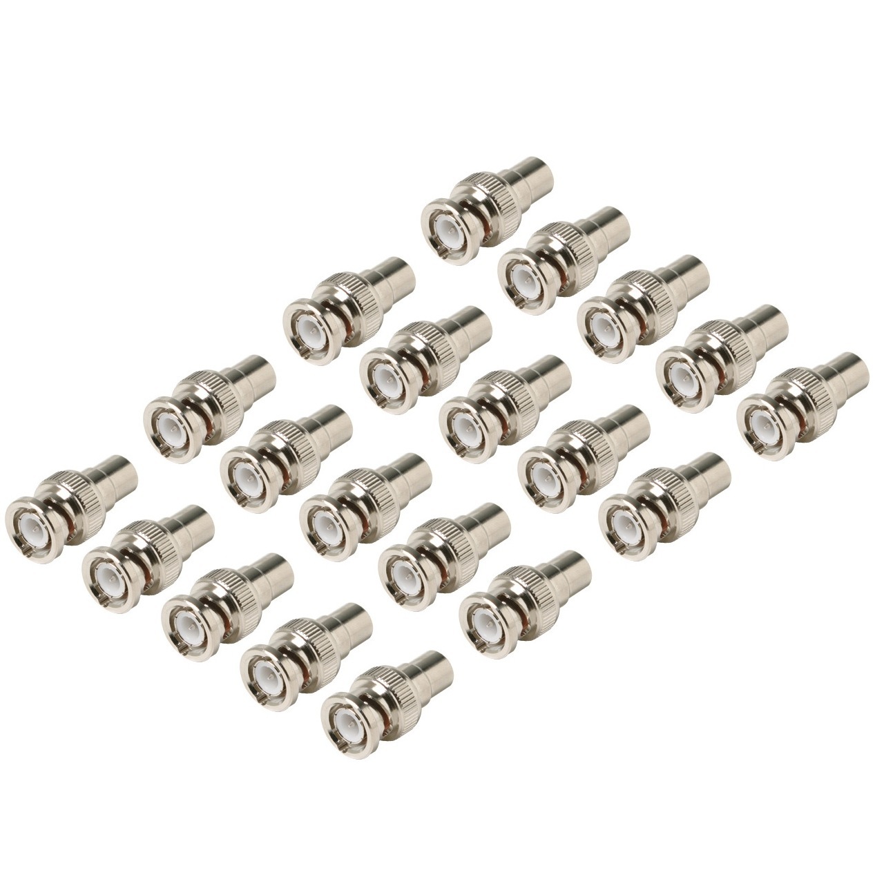 20 pack RCA female jack to BNC male plug coax adapters