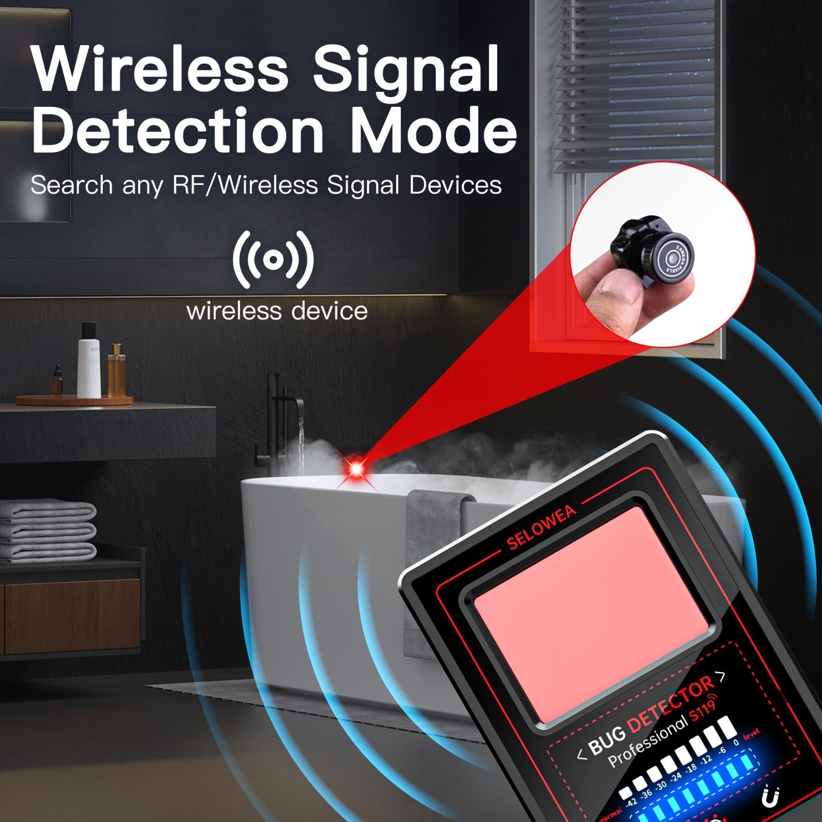 Portable Hidden Camera Detector & Anti-Spy GPS Tracker Finder for Travel