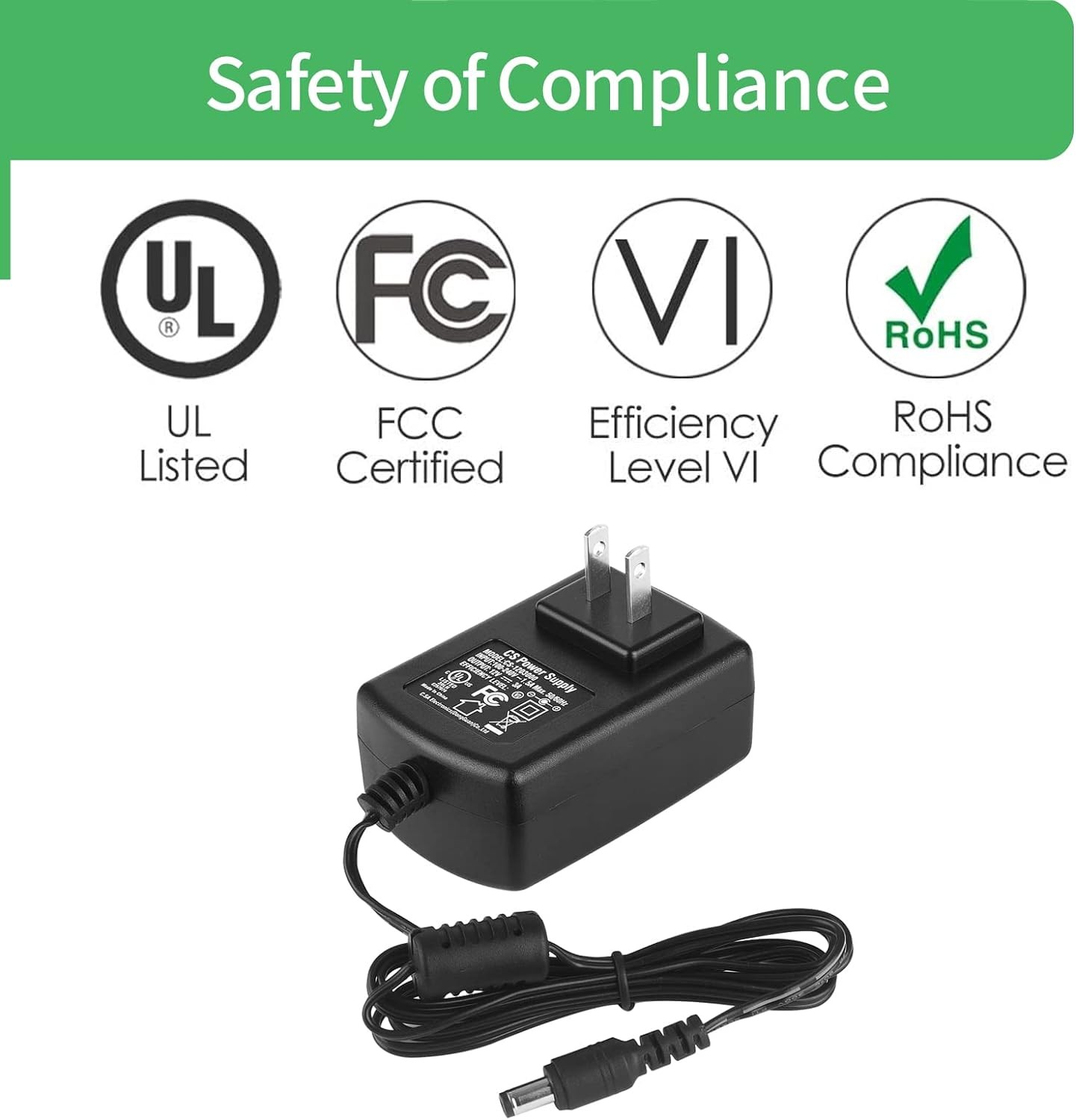 AC to DC 12V 3A Power Supply Adapter for CCTV Cameras DVR NVR 5.5mm x 2.1mm UL