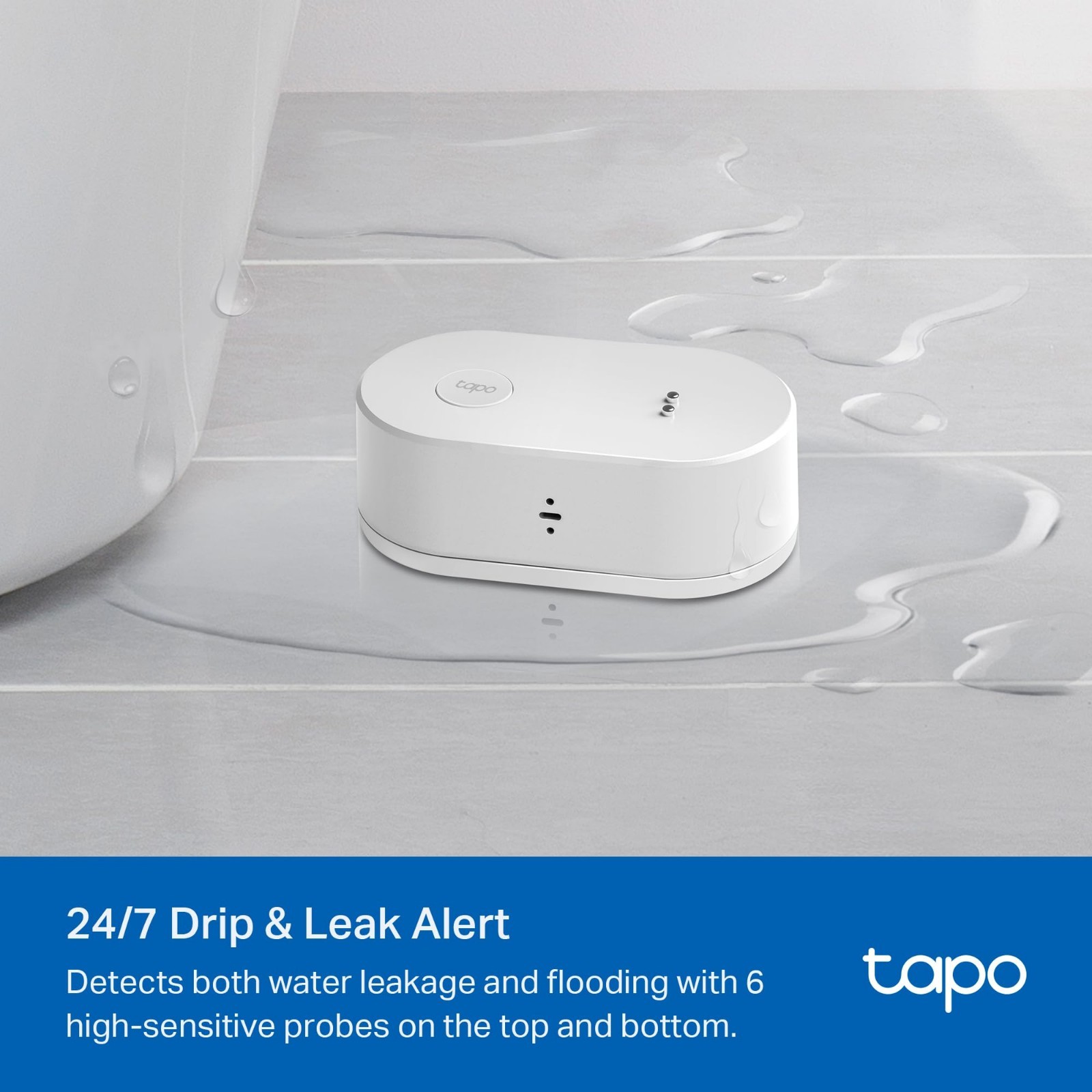 Smart Water Leak Detector Kit – Sensor & Hub, 90dB Alarm, App Alerts, Alexa/Goog