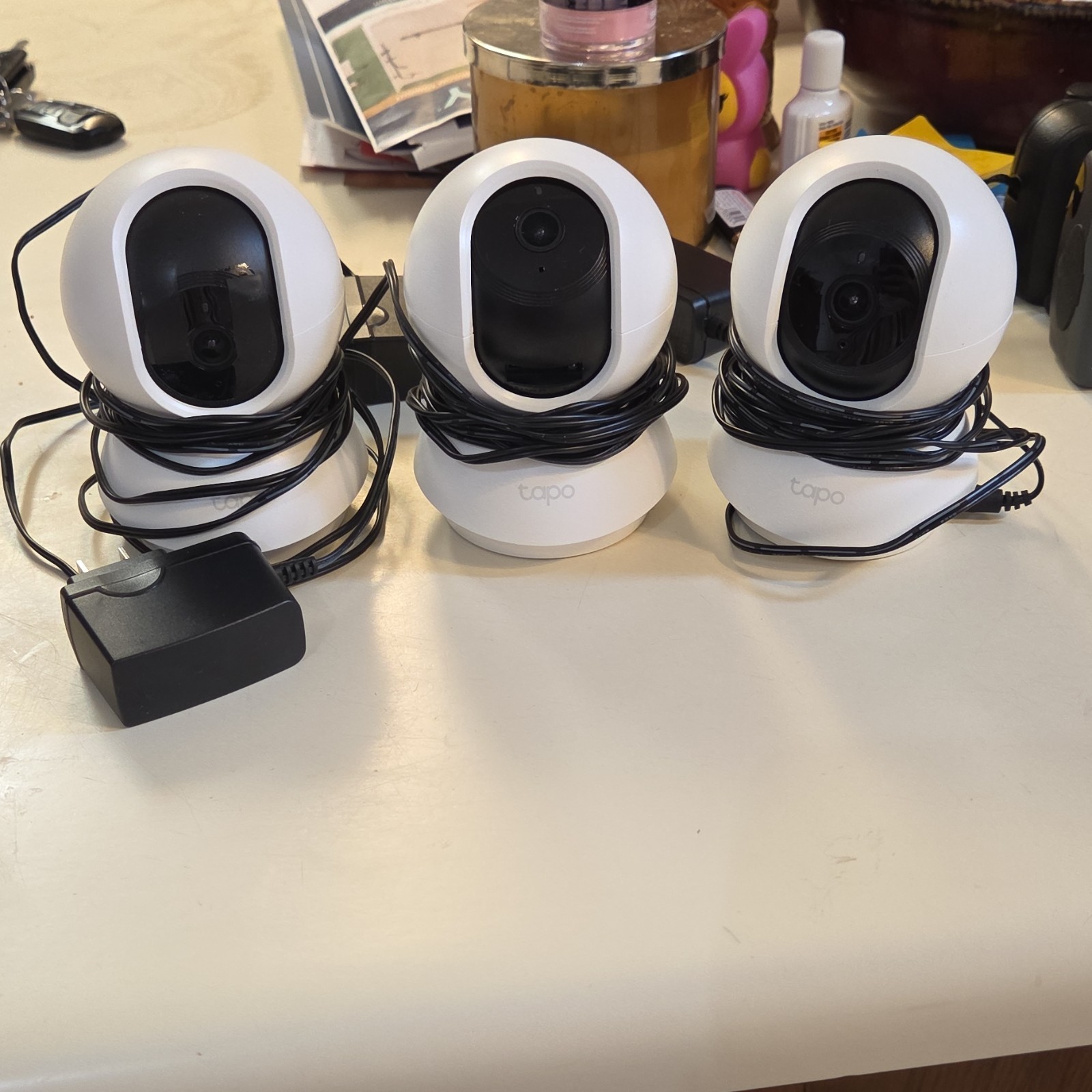Tapo C210 Pan/Tilt Wi-Fi IP Indoor Surveillance Cameras Set of 3 White