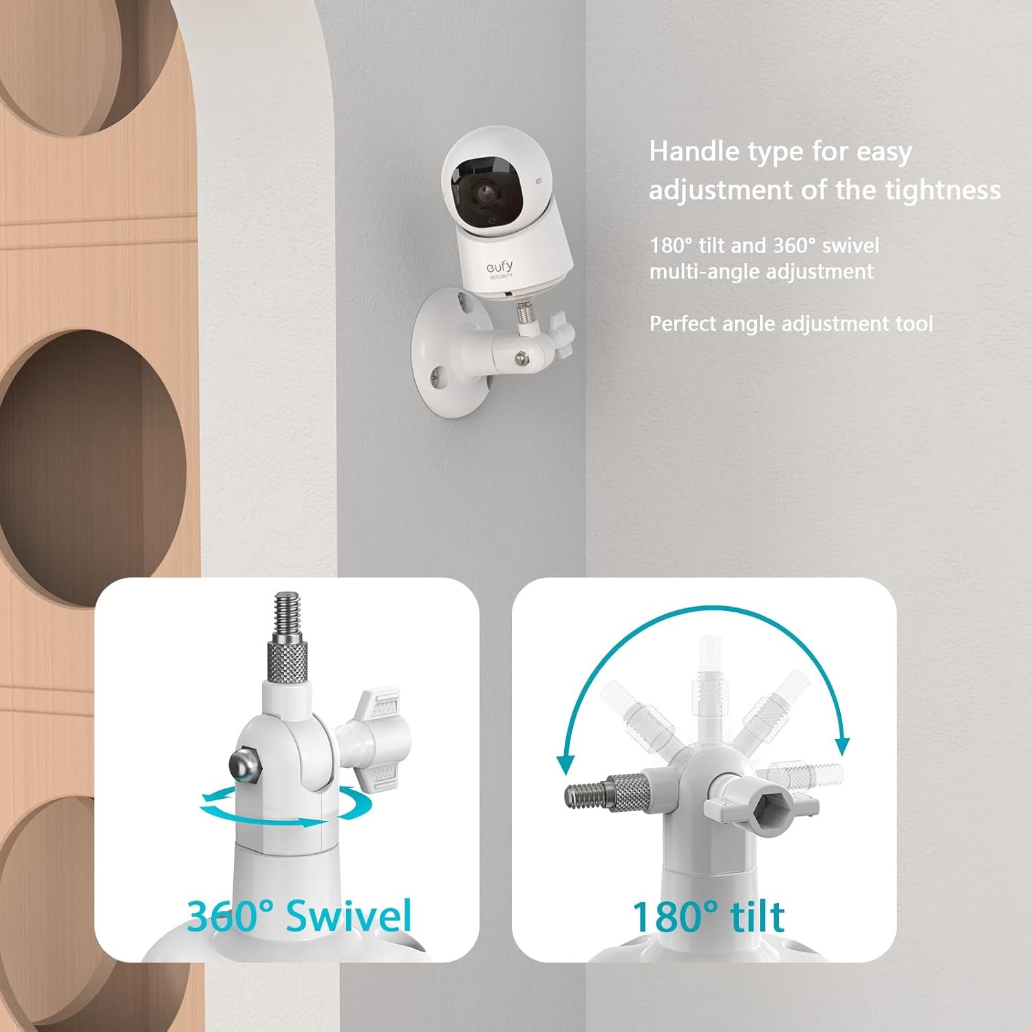 Adjustable Wall Mount Compatible with eufy Security Indoor Cam c210 and eufy…
