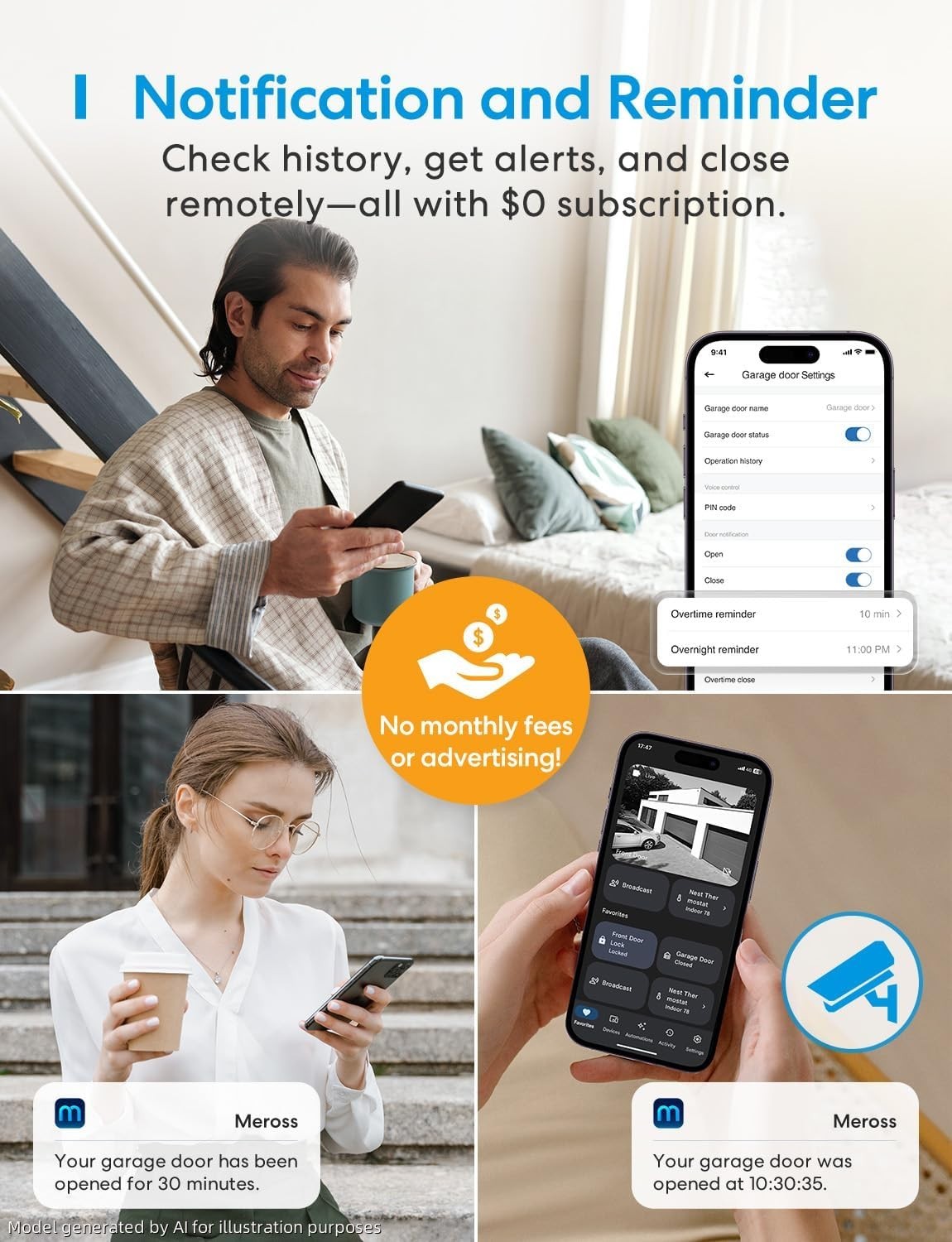 Meross Smart Garage Door Opener Remote for Apple HomeKit, Alexa, Google Open Box