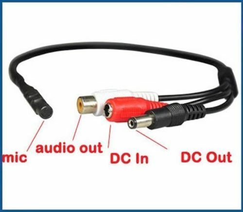 2pcs Audio Pickup Mic Micphone for CCTV Security Camera System