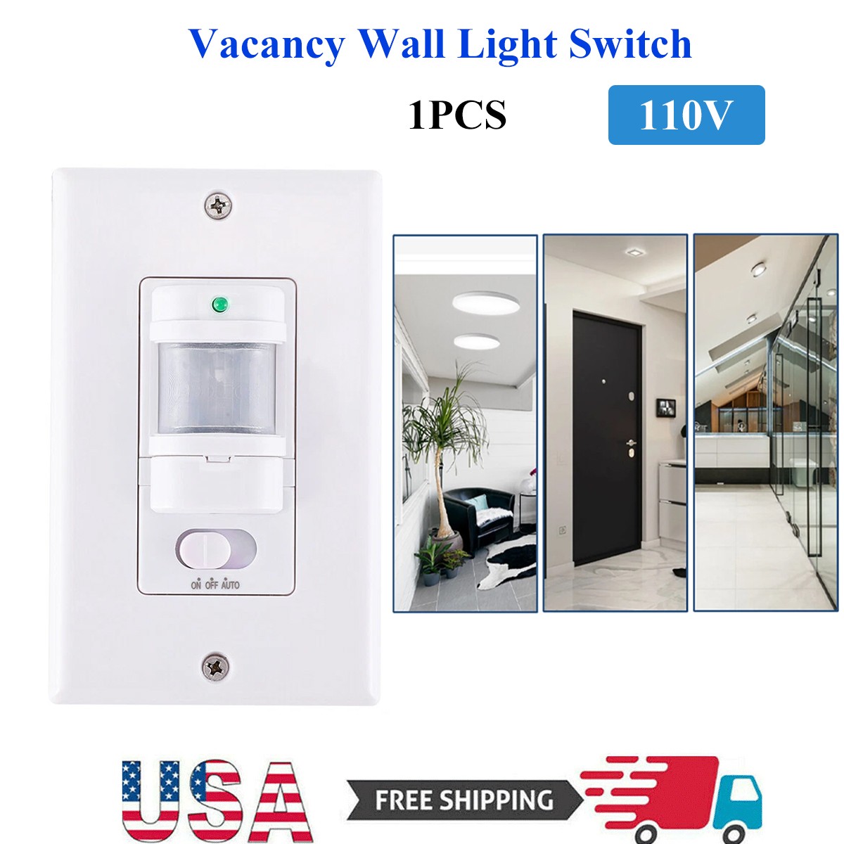 Automatic PIR Occupancy Motion Sensor Light Switch Auto On/Off Infrared