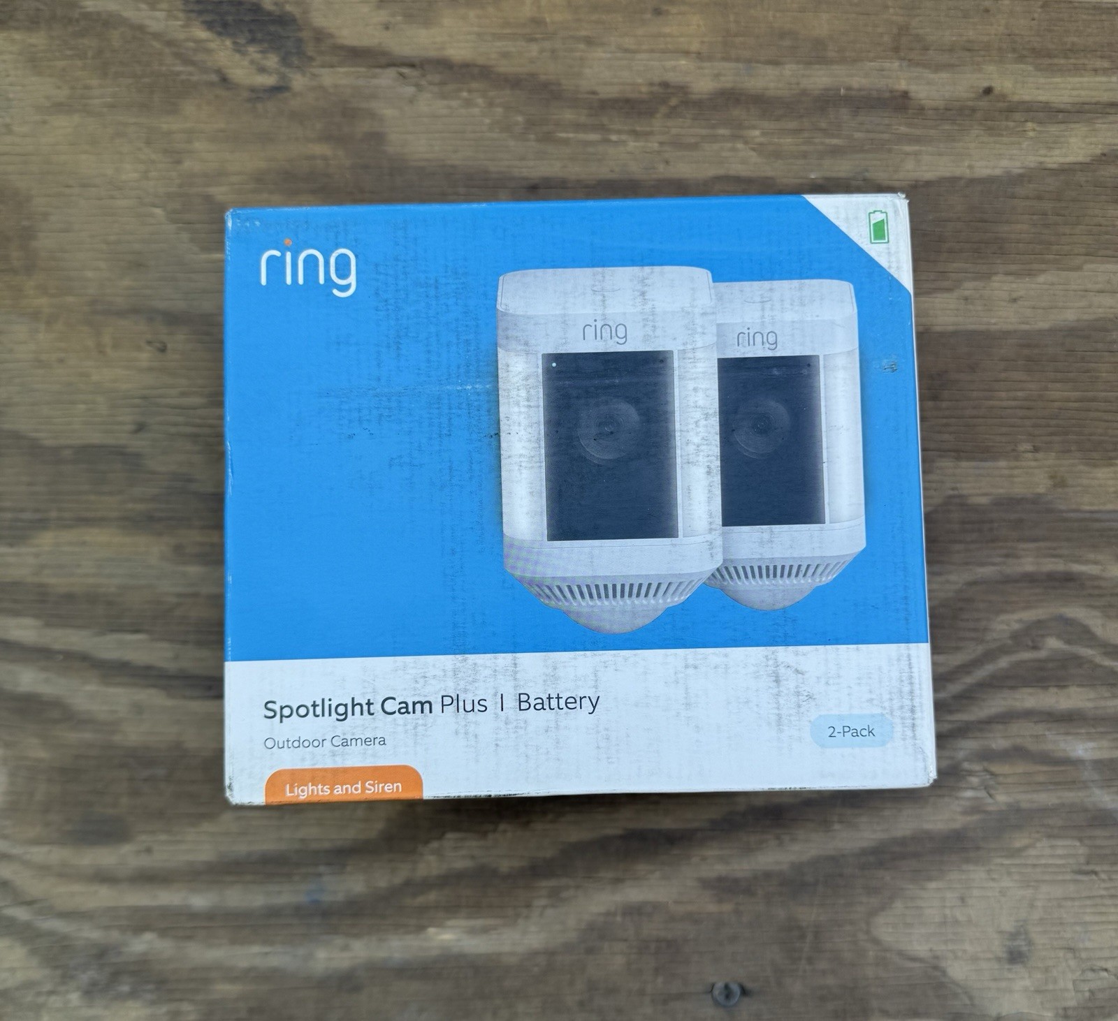 Ring Spotlight Cam Plus Camera Indoor/Outdoor Wireless Pack of 2