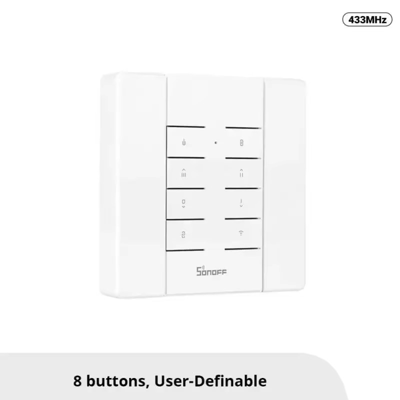 RM433 R2 433MHz RF Remote Controller 8 Button Remote Control Paired With TX Wal
