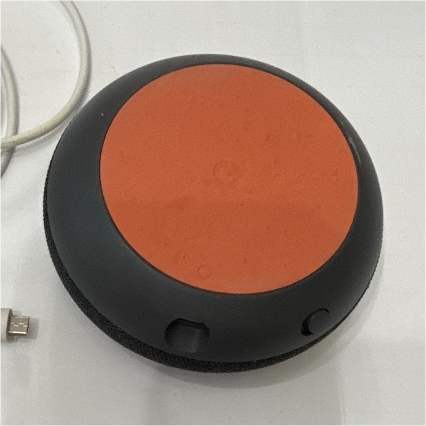 Google Home Mini Smart Speaker Orange/Black Wi-Fi w/ Power Adapter