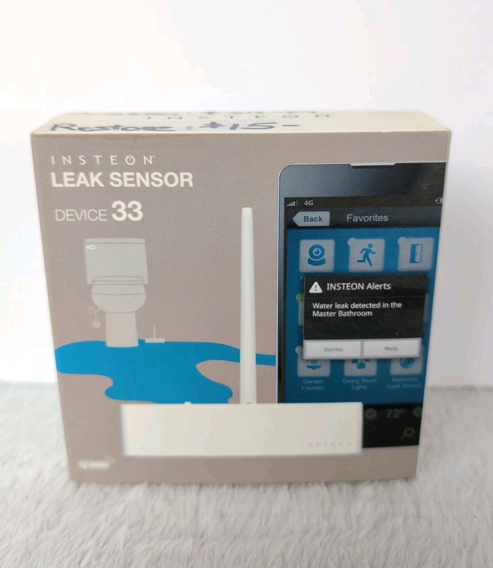 INSTEON Water Leak Sensor Device 33 Model 2852-222 Detector Brand New