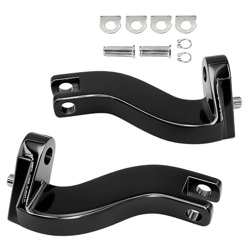 Black Rear Passenger Foot Peg Mount Bracket Kits for 1993-2025 Harley Touring