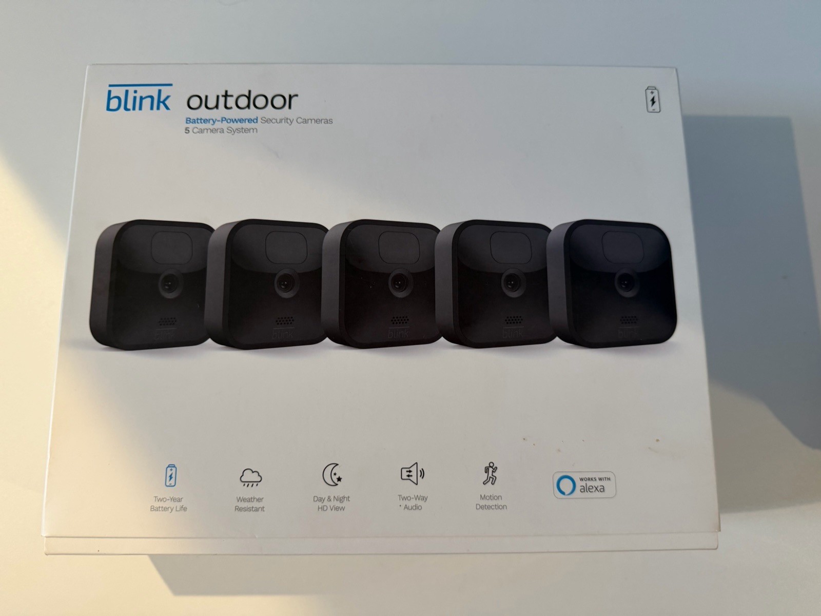 Blink Outdoor (3rd Gen) 5 Camera System Battery Powered HD Security Black New