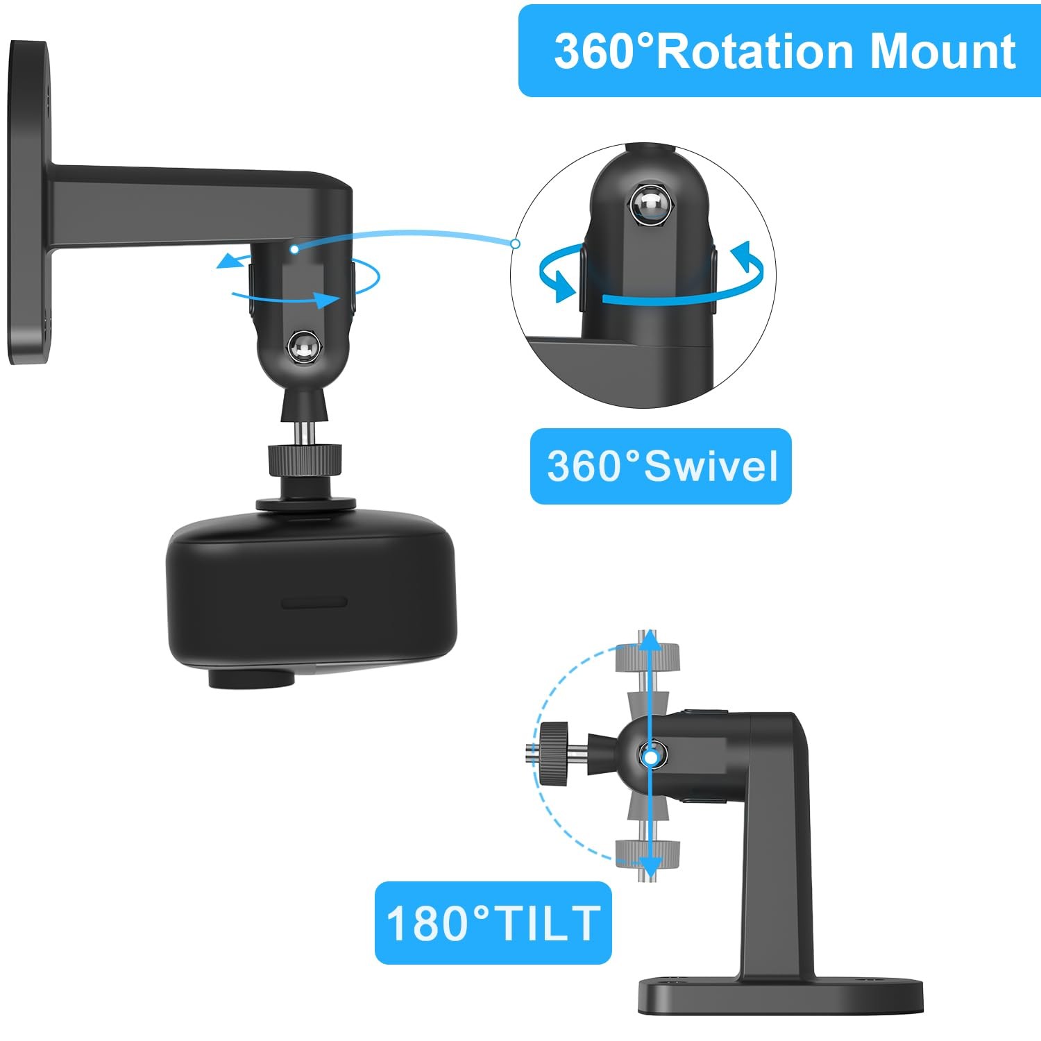 2 Pack 360 Degree Adjustable Adhesive Mount for All-New Blink Outdoor