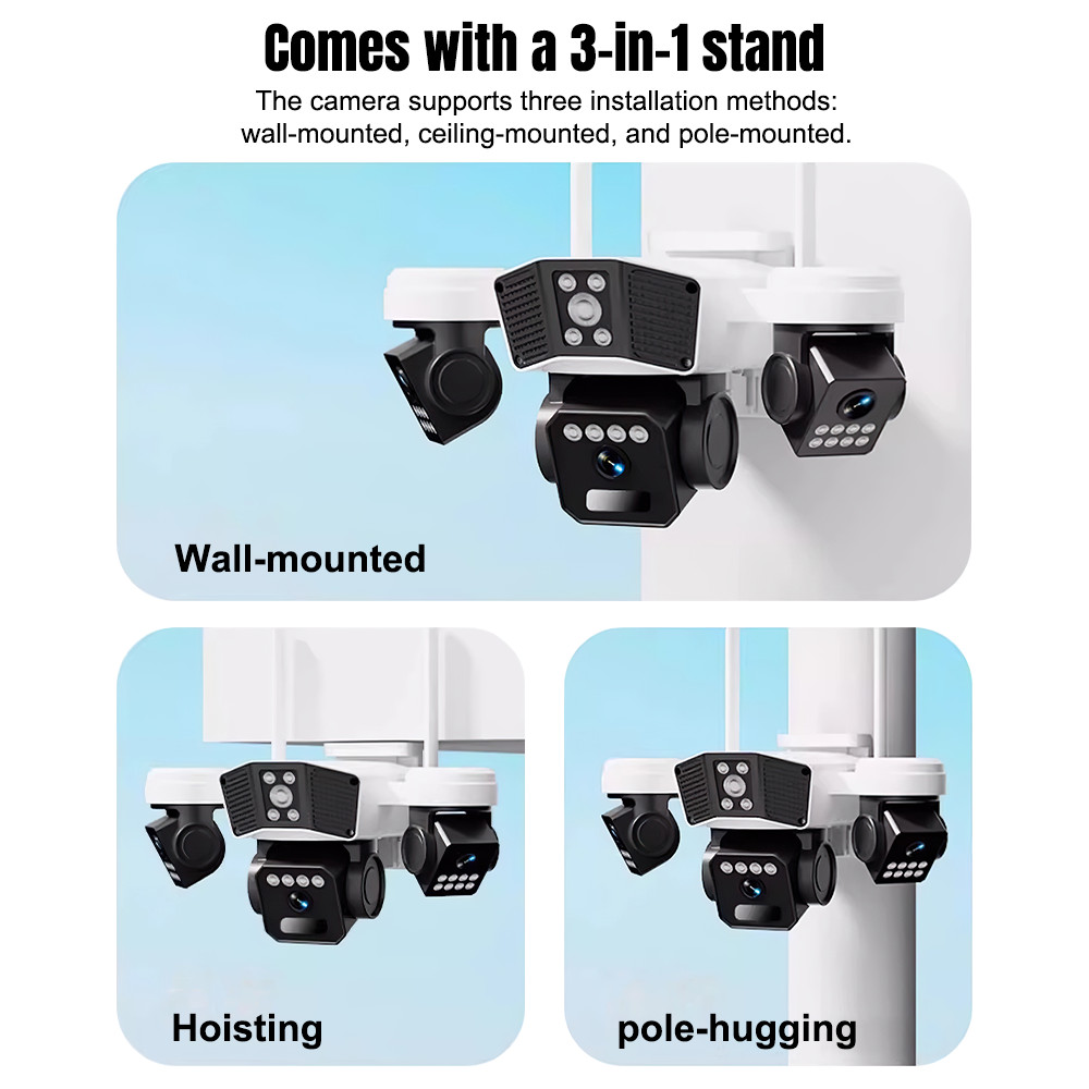 Solar Battery Powered WiFi Outdoor Security Camera Wireless Pan Tilt Home NEW