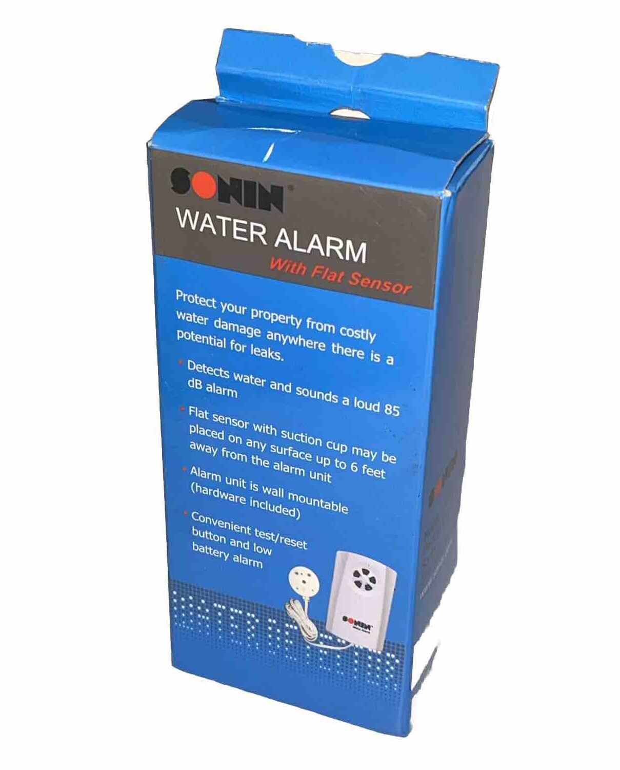 Sonin Water Alarm With Flat Sensor Hardware Included 85 dB