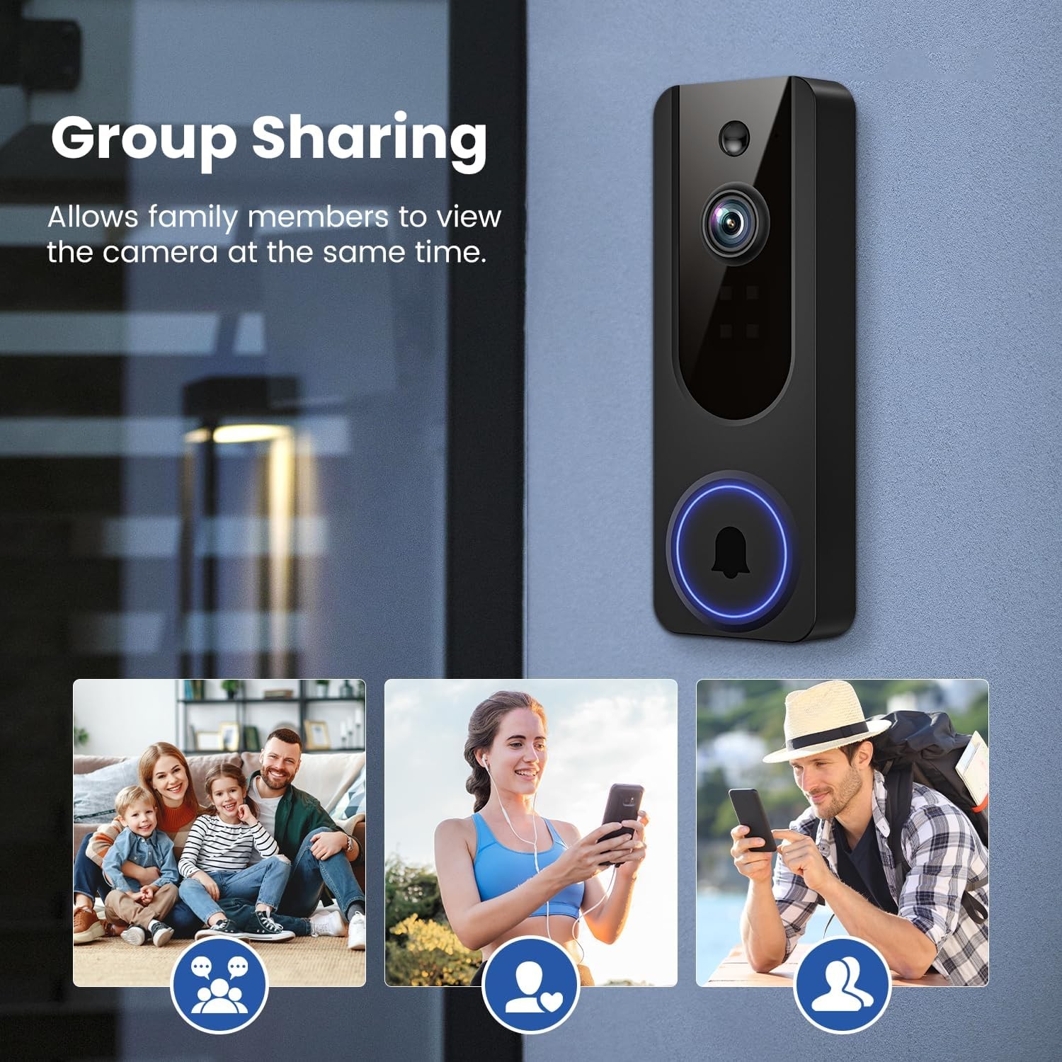 Ring Video Doorbell 1080p HD Camera WI-FI Night Vision Motion Detection Wireless