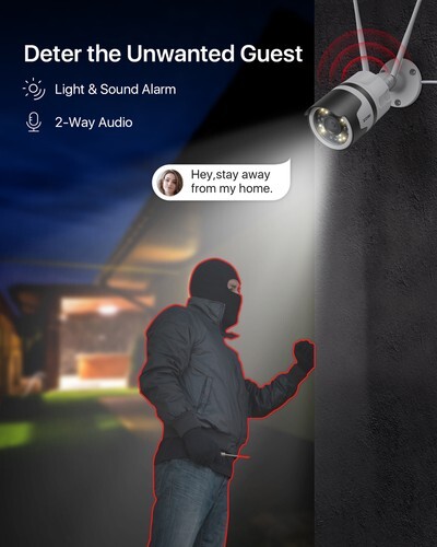 ZOSI 2MP/3MP/5MP Wireless Security IP Camera WiFi Two-Way Audio Home Color Night
