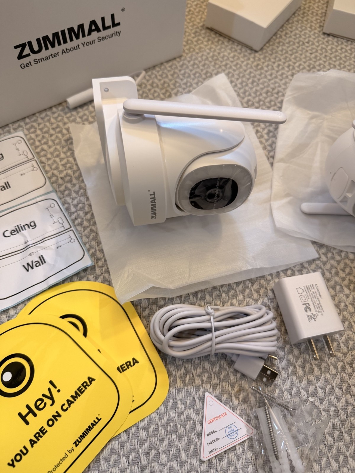 ZUMIMALL 2.5K Wired Cameras for Home Security, 2.4G/5G WiFi Outdoor Camera