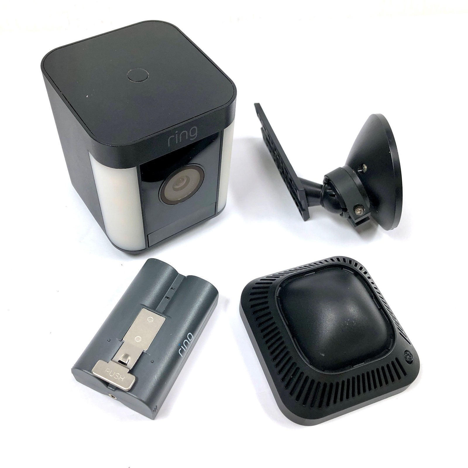 Ring – Spotlight Cam Plus Outdoor/Indoor Wireless 1080p Battery Camera – Black