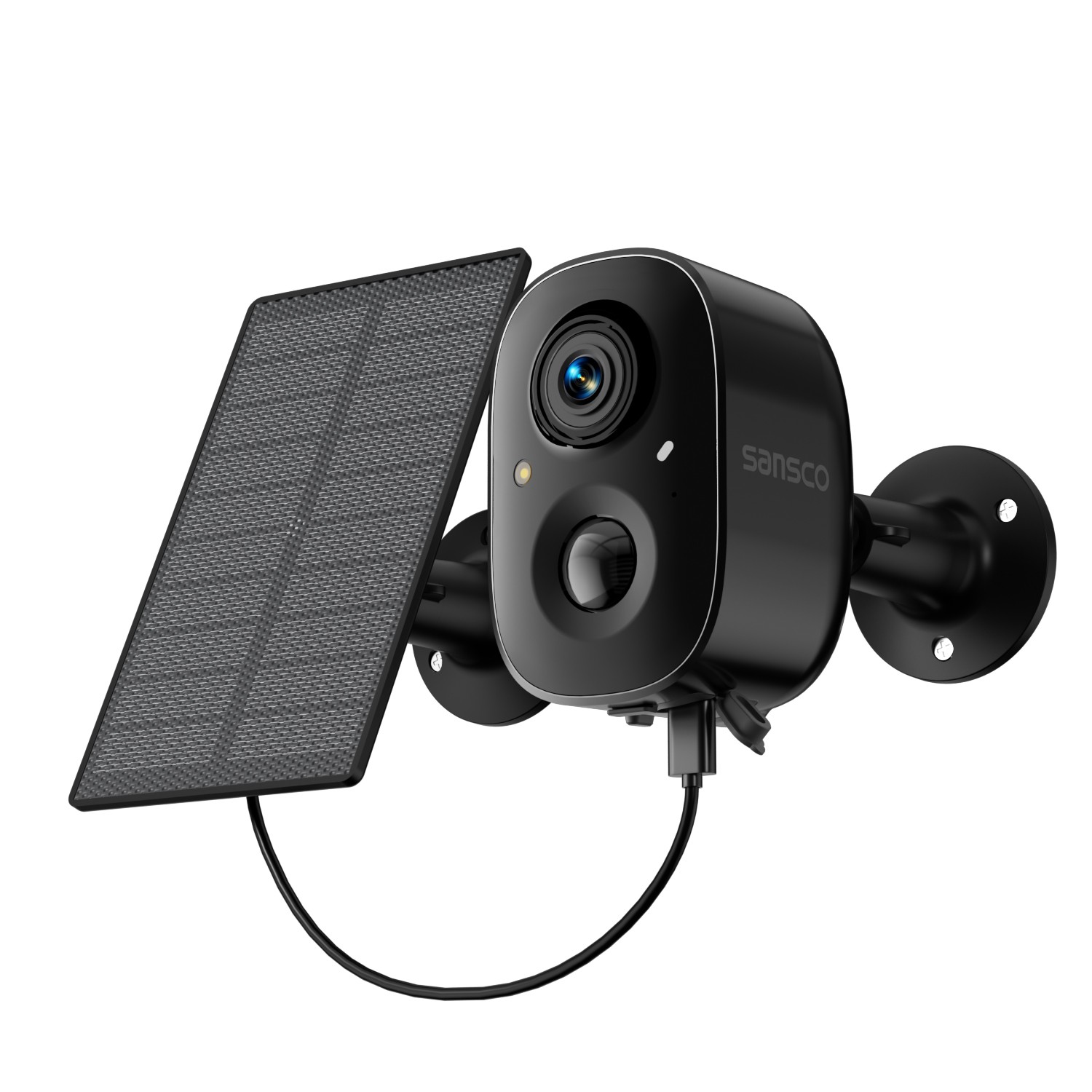 Sansco Solar Battery Security Camera Wireless Outdoor 4MP WiFi IP +64G SD Card