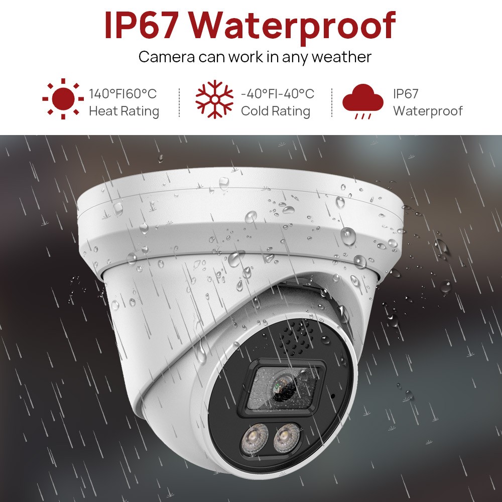10pcs Vikylin 6MP IP Camera POE Outdoor IR 30m 2Way Audio Outdoor NDAA compliant