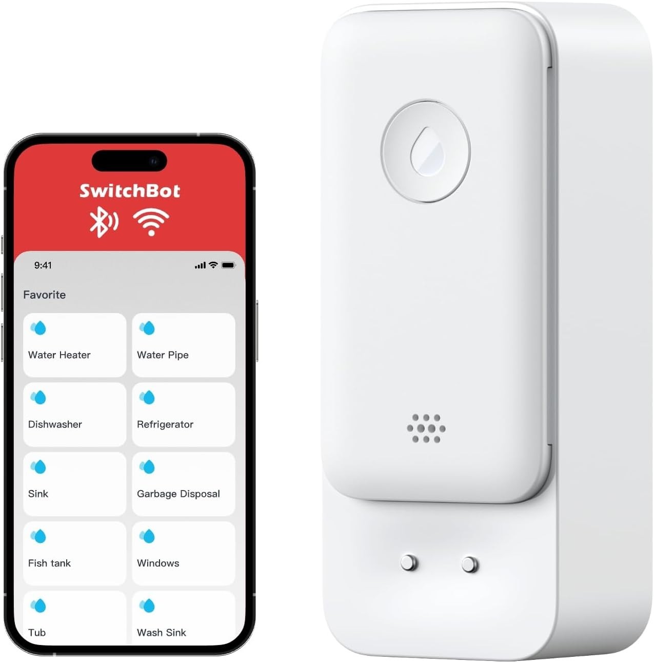 Smart Leak Detector with 100dB Alerts & Waterproof – Battery Powered Safety