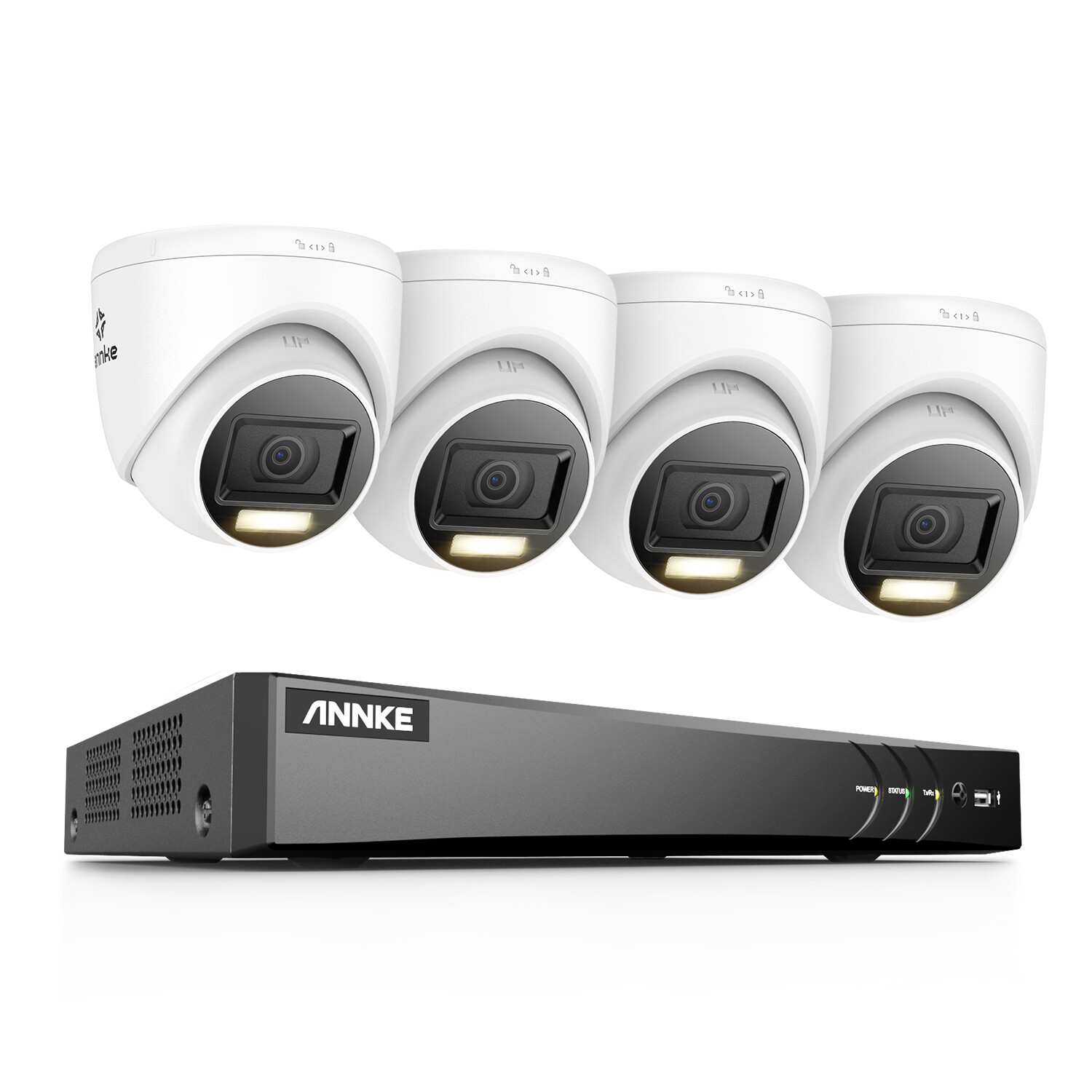 ANNKE 4K Color Night CCTV Security Camera System 8CH DVR Outdoor Human Detection
