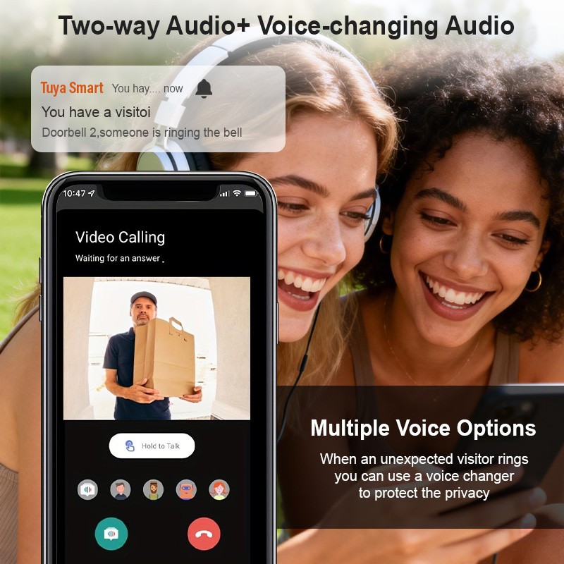 2K+ 5MP Video Doorbell PoE Wired Smart Person Detection 180° Wide With View USA