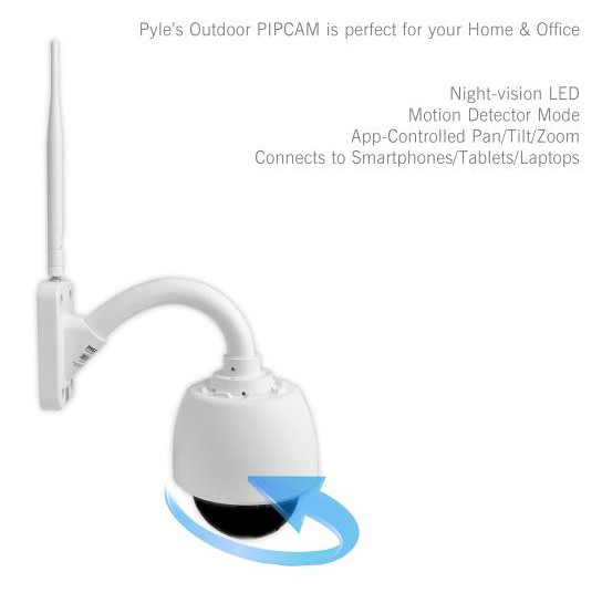New Open-Box Pyle PIPCAMHD45 960p HD Outdoor WiFi IP Security Camera PTZ 4x Zoom