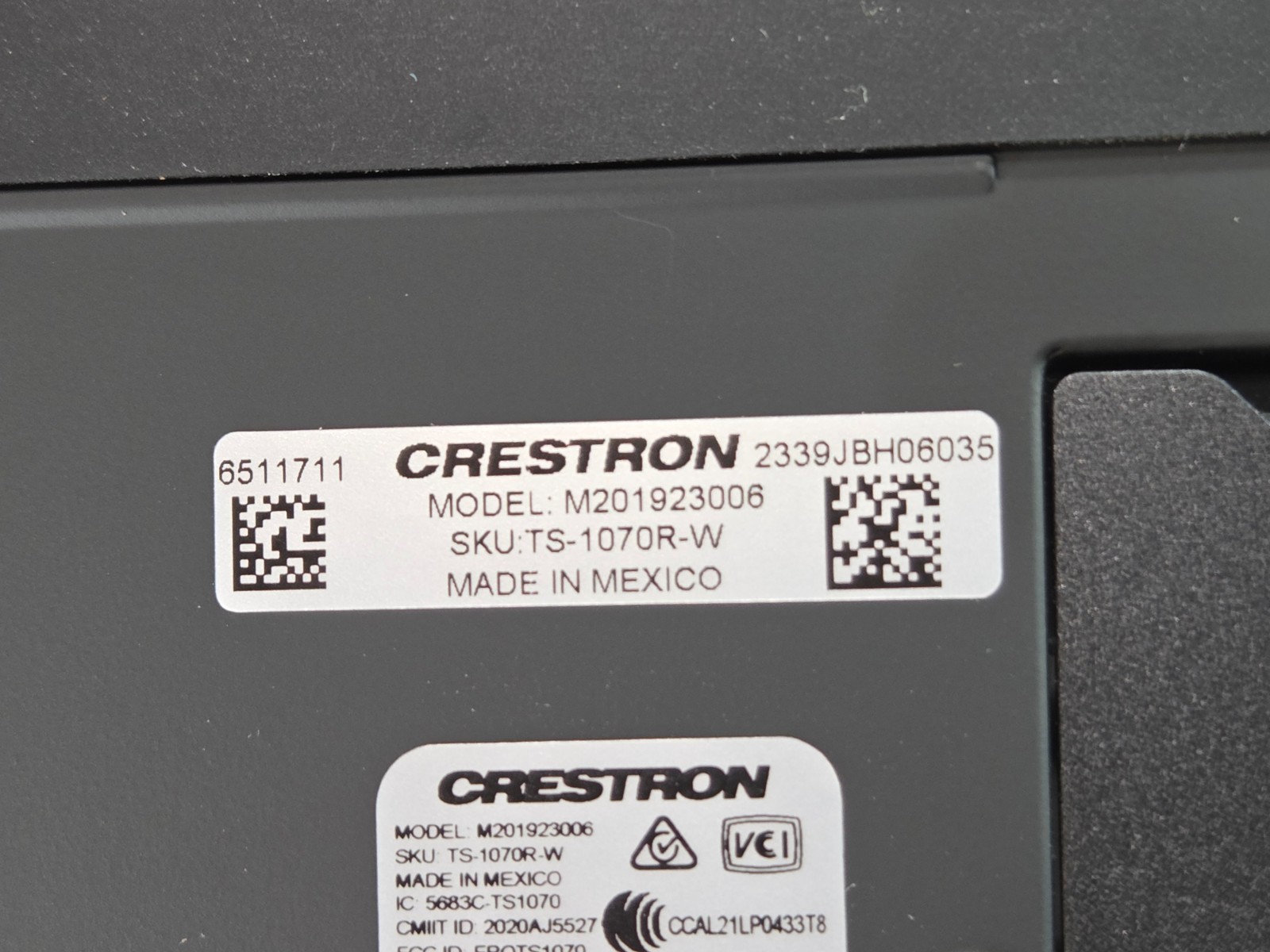 Crestron Electronics TS-1070R-W 10.1″ Tabletop Touch Screen New Open Box