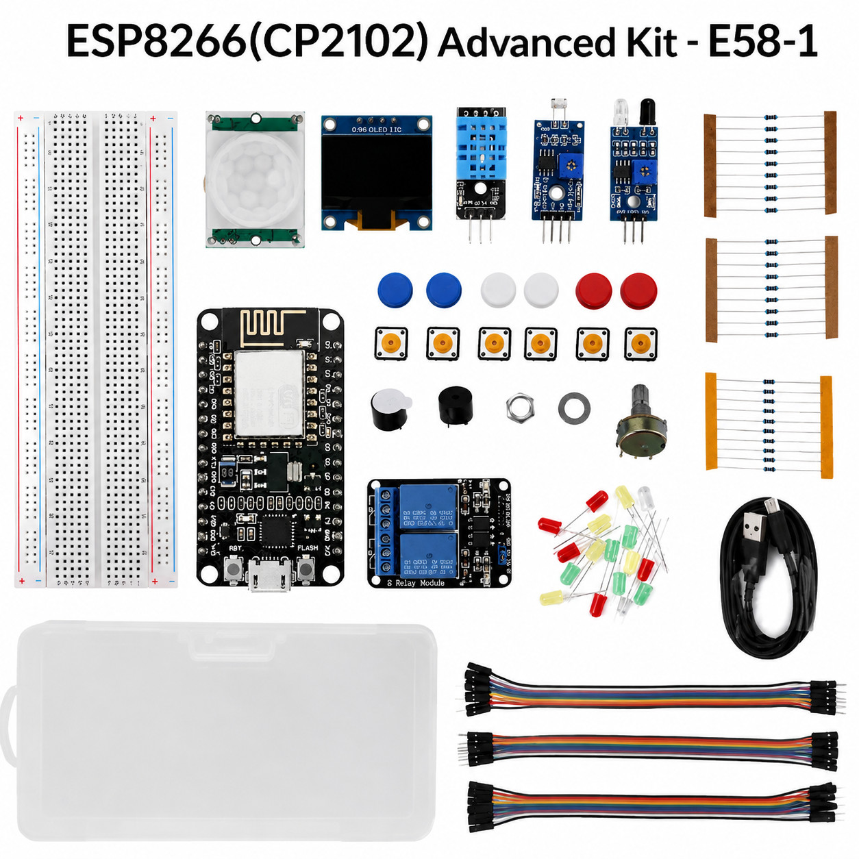 ESP8266 CP2102 Advanced WiFi IoT Dev Board Starter Kit Arduino Electronic Sensor