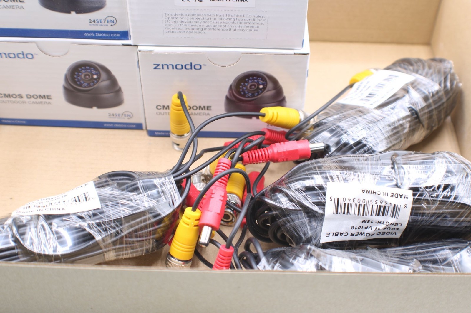 NEW Zmodo Dome Outdoor Camera Kit Weatherproof Infrared Night Vision 3.6mm Lens